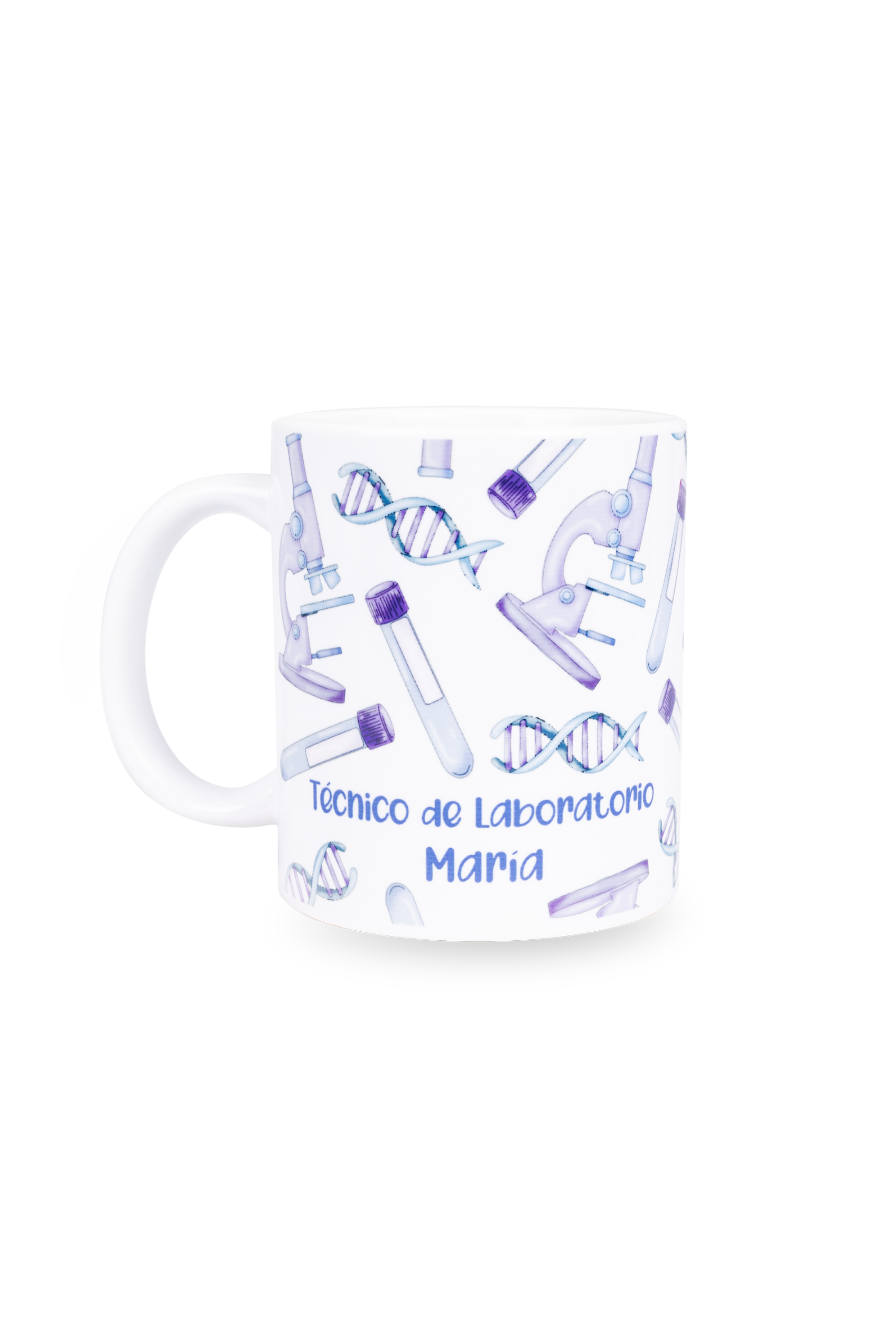 Caneca cerâmica branca - Técnico de laboratório @elartedecuidar-zoom-1