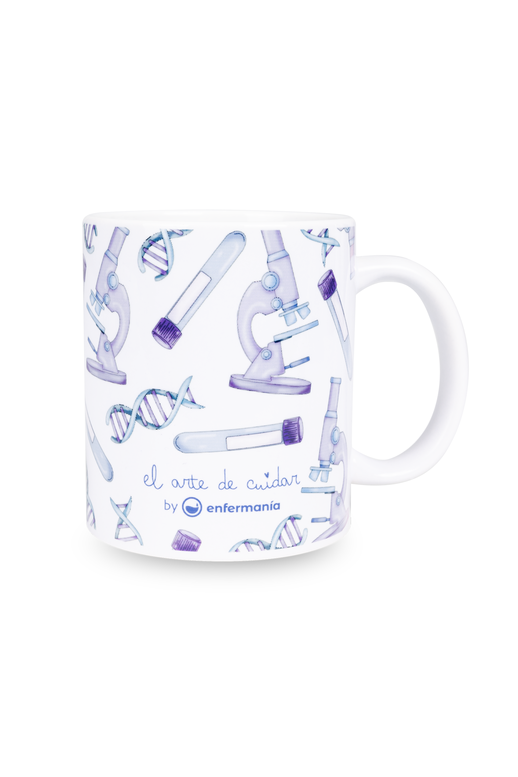 White ceramic mug - Lab technician @elartedecuidar-2