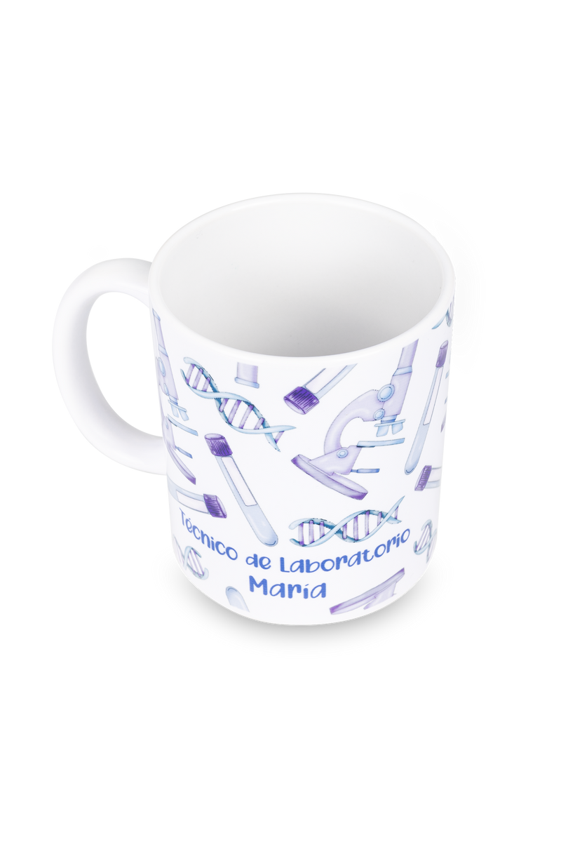 White ceramic mug - Lab technician @elartedecuidar-zoom-