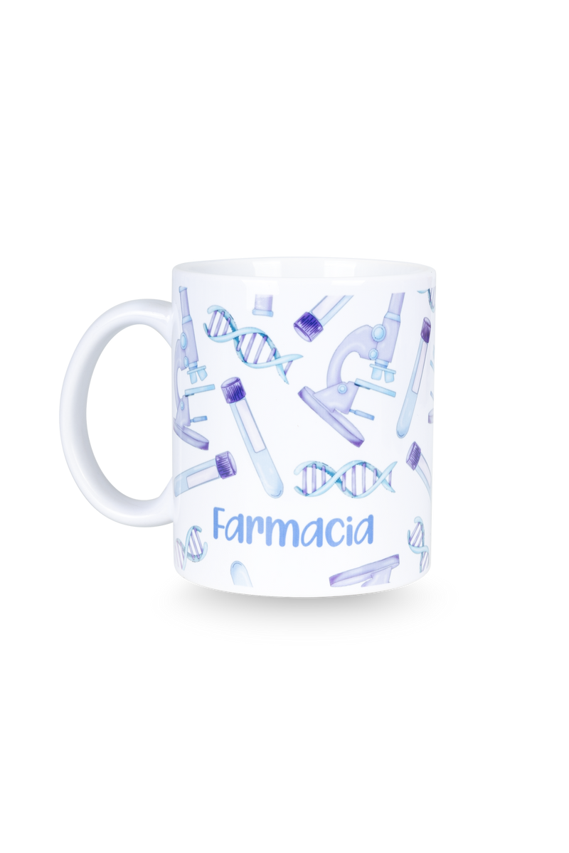 Caneca cerâmica branca - Laboratório Farmácia-zoom-
