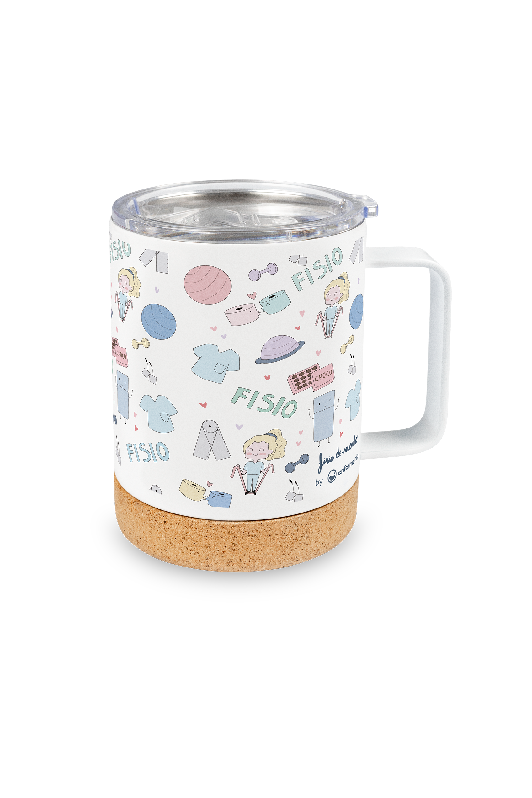 Personalized stainless steel bottle and mug set - Fisio Pastel @fisiode_mente-5