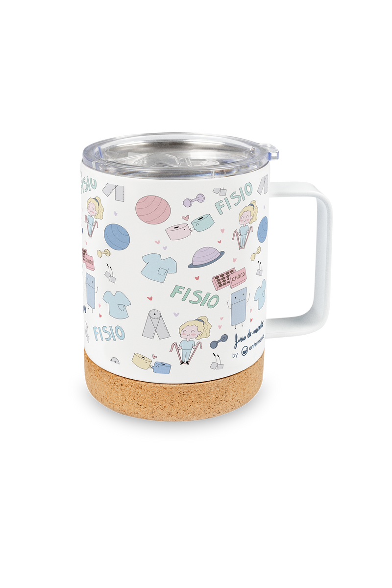 Personalized stainless steel bottle and mug set - Fisio Pastel @fisiode_mente-zoom-