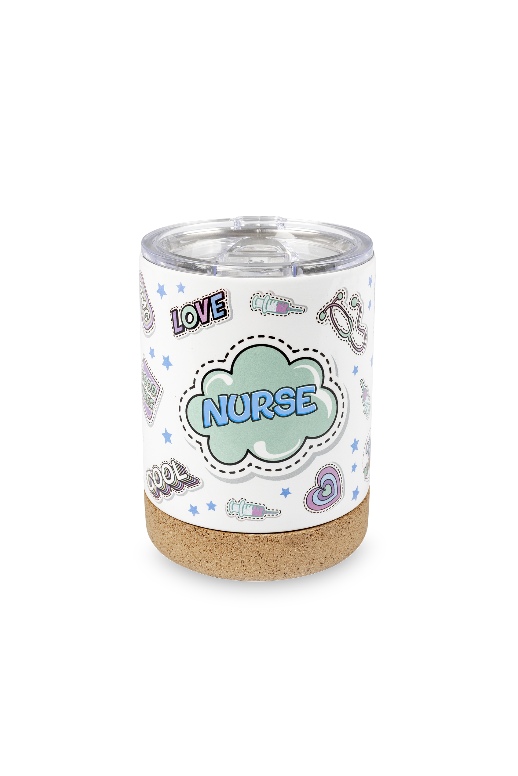 Stainless steel bottle and mug set - Stickers-6