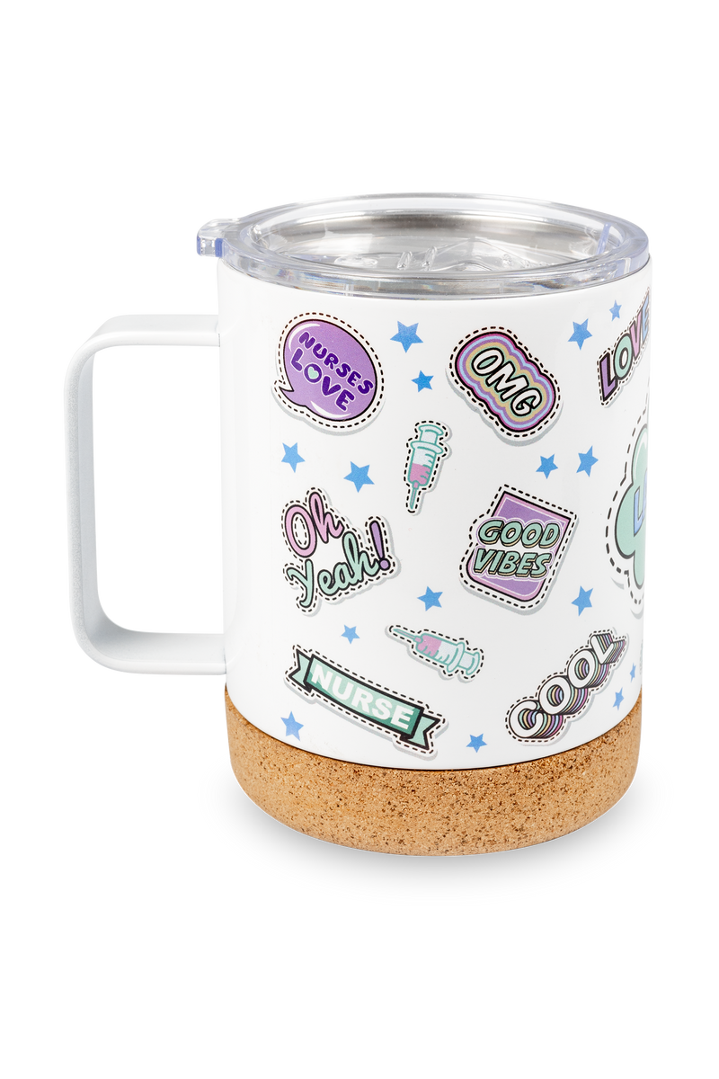Stainless steel bottle and mug set - Stickers-zoom-