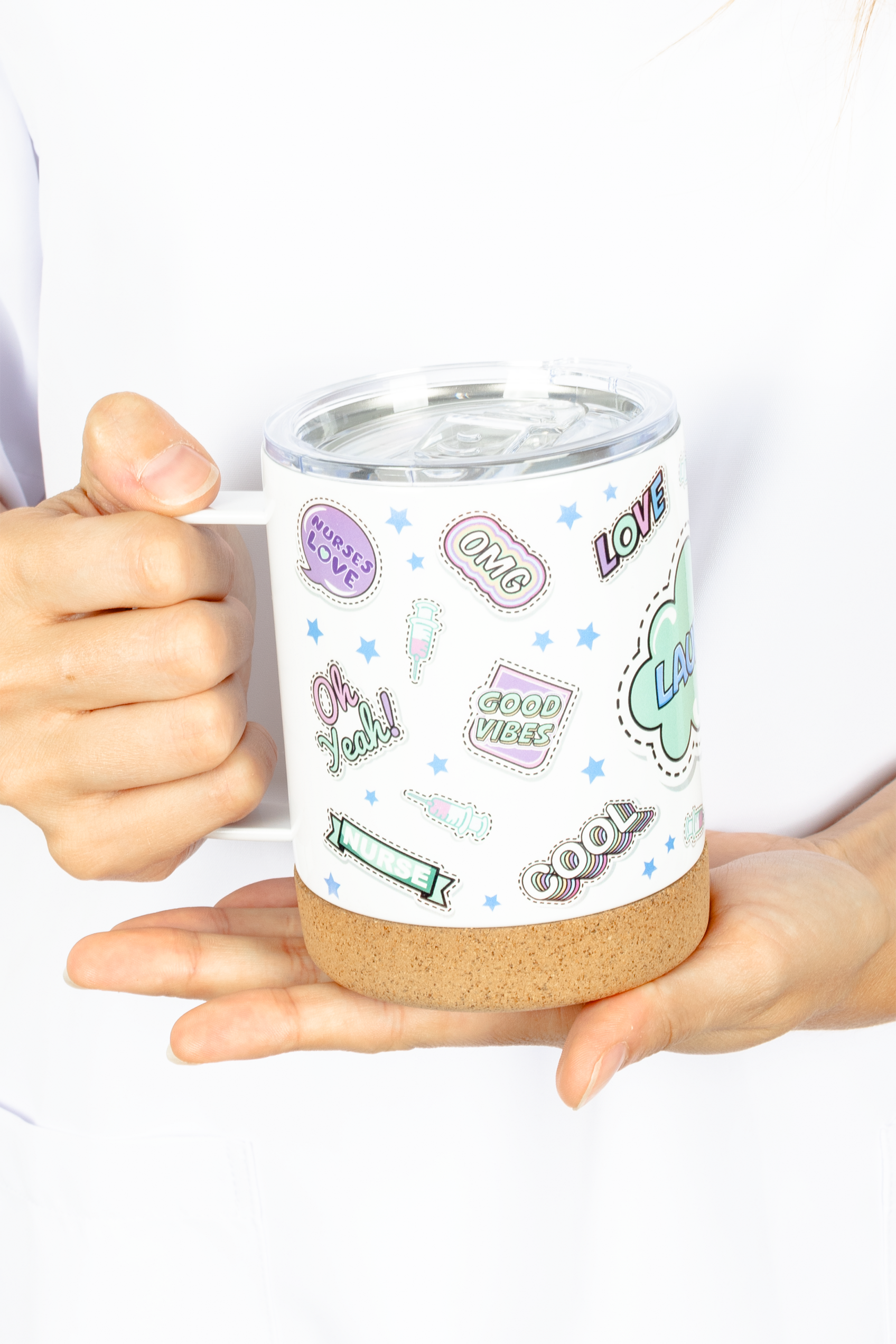 Pack botella y taza de acero - Stickers