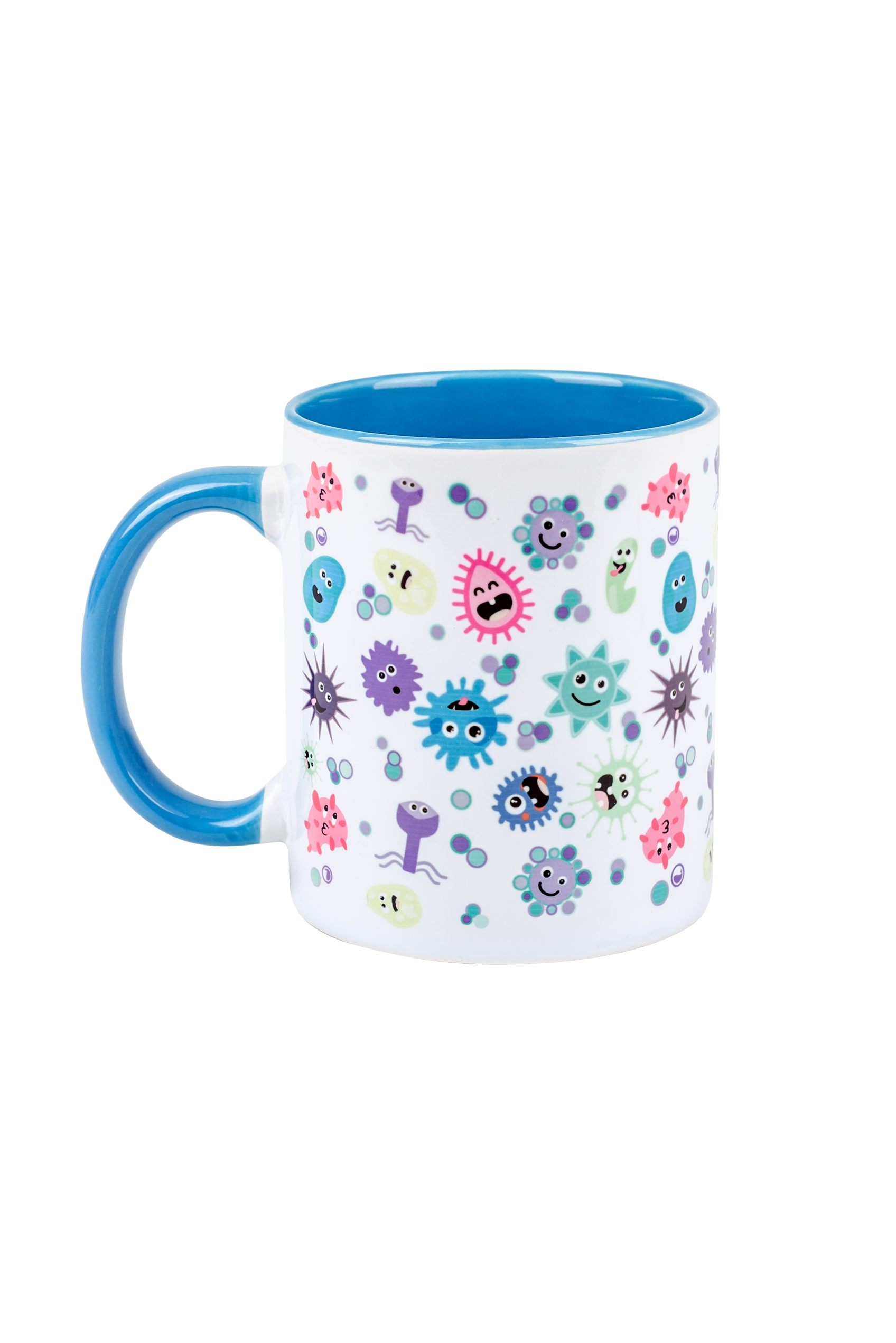 Light Blue Customizable Ceramic Mug - Virus-1