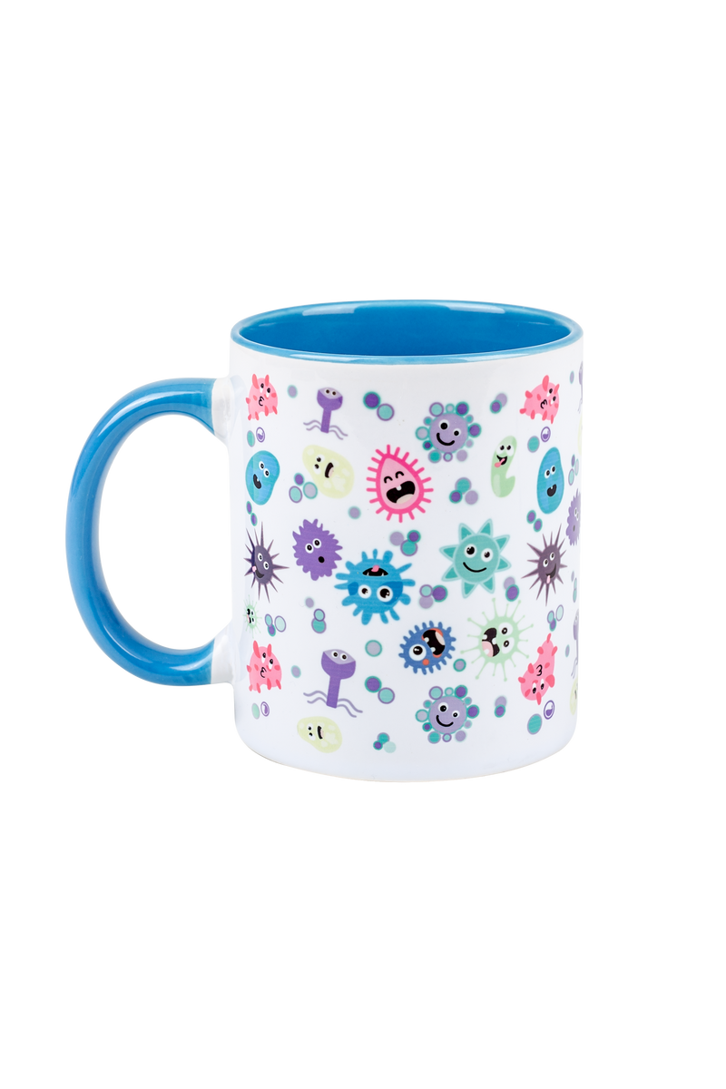 Light Blue Customizable Ceramic Mug - Virus-zoom-