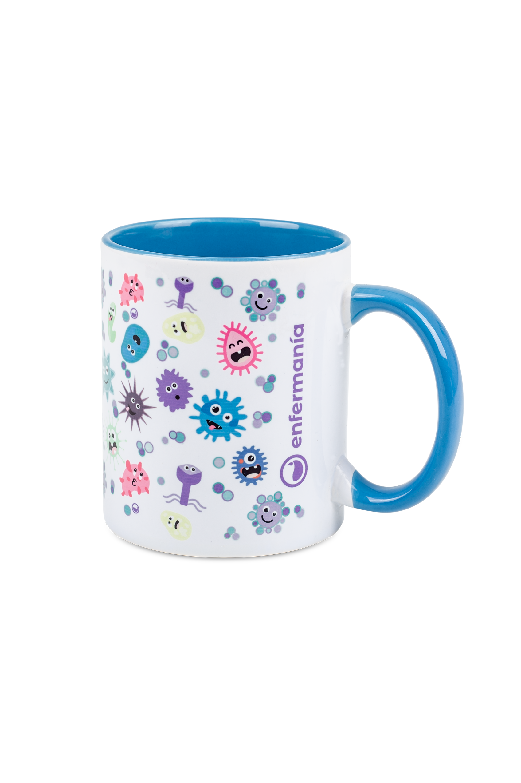 Light Blue Customizable Ceramic Mug - Virus-2