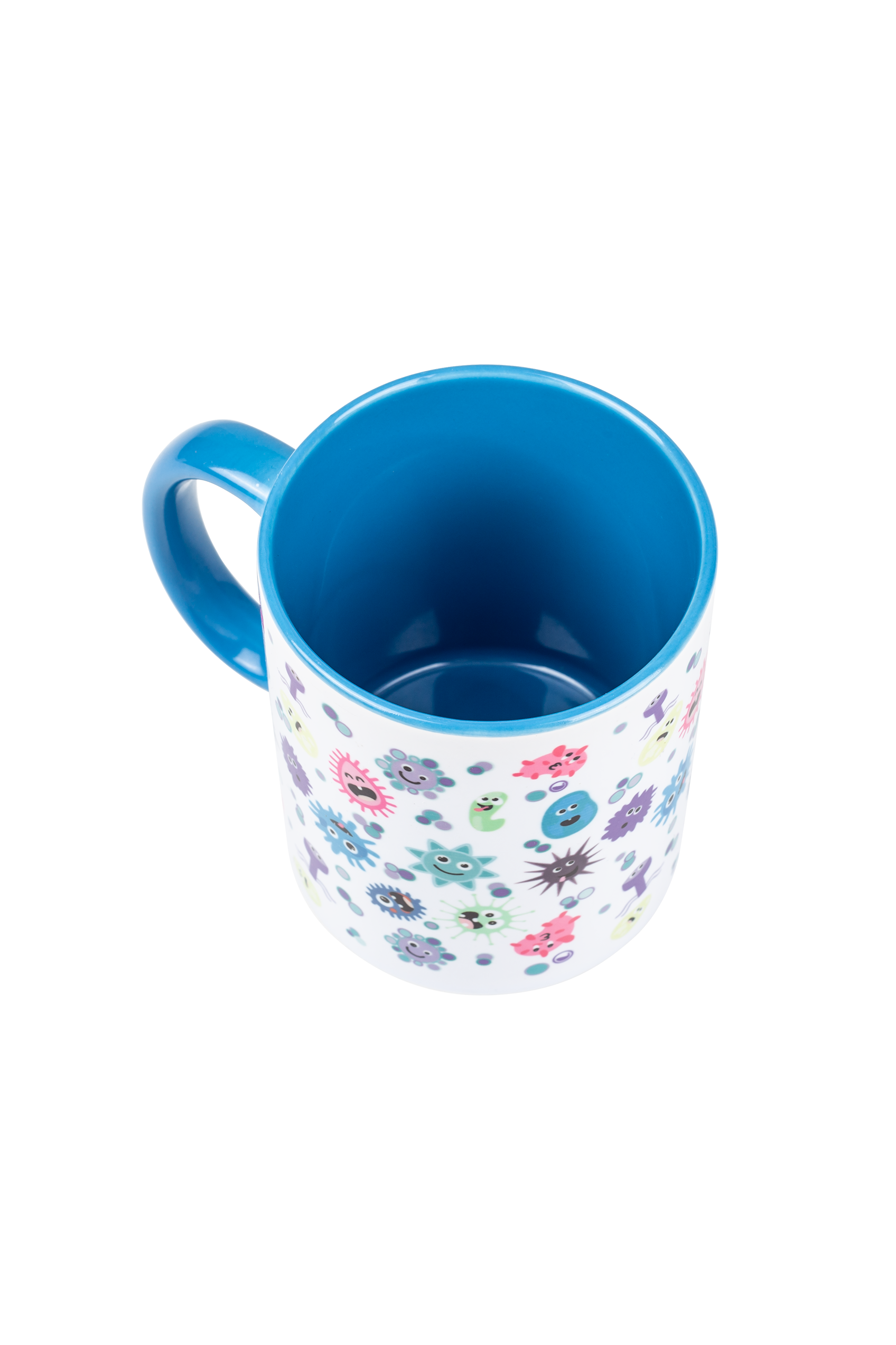 Light Blue Customizable Ceramic Mug - Virus-zoom-3