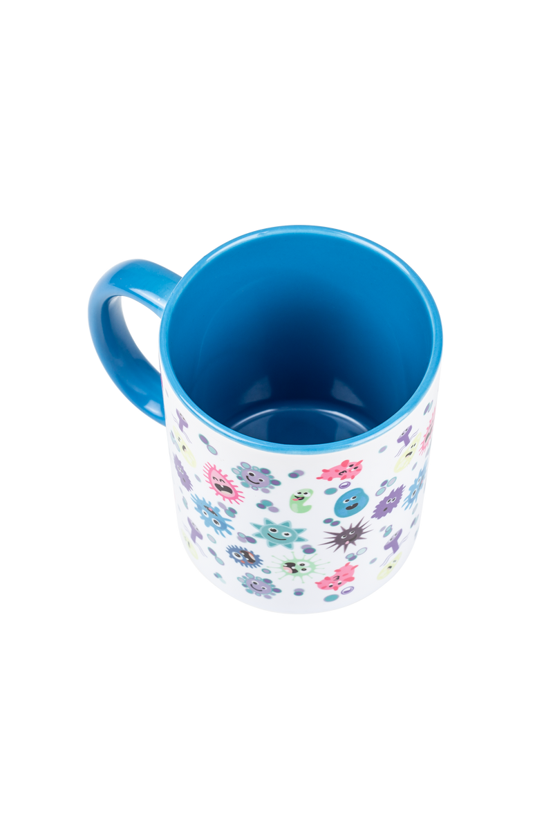 Light Blue Customizable Ceramic Mug - Virus-zoom-