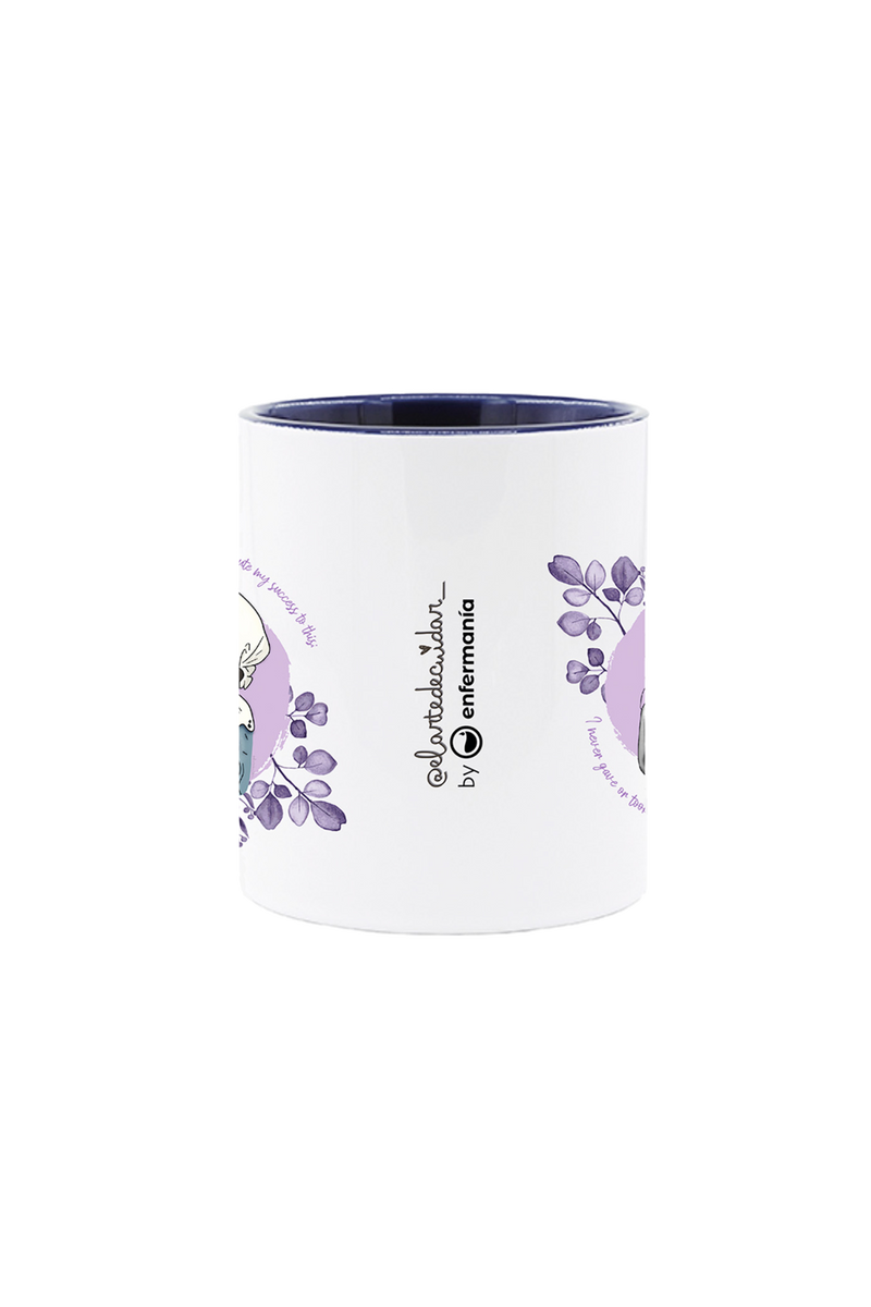 Caneca cerâmica personalizável azul-marinho - Nightingale @elartedecuidar_-zoom-