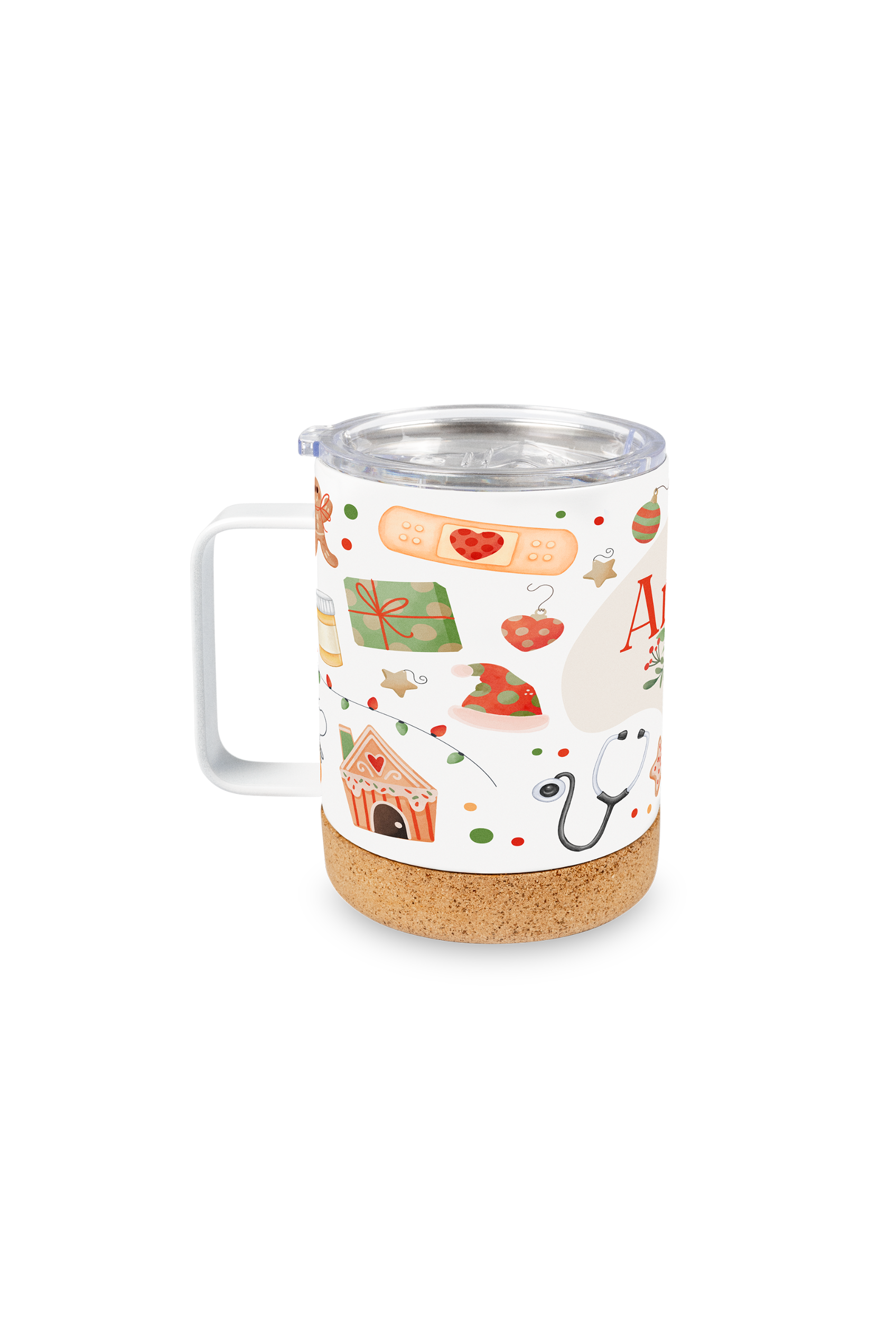 Caneca térmica com tampa Natal