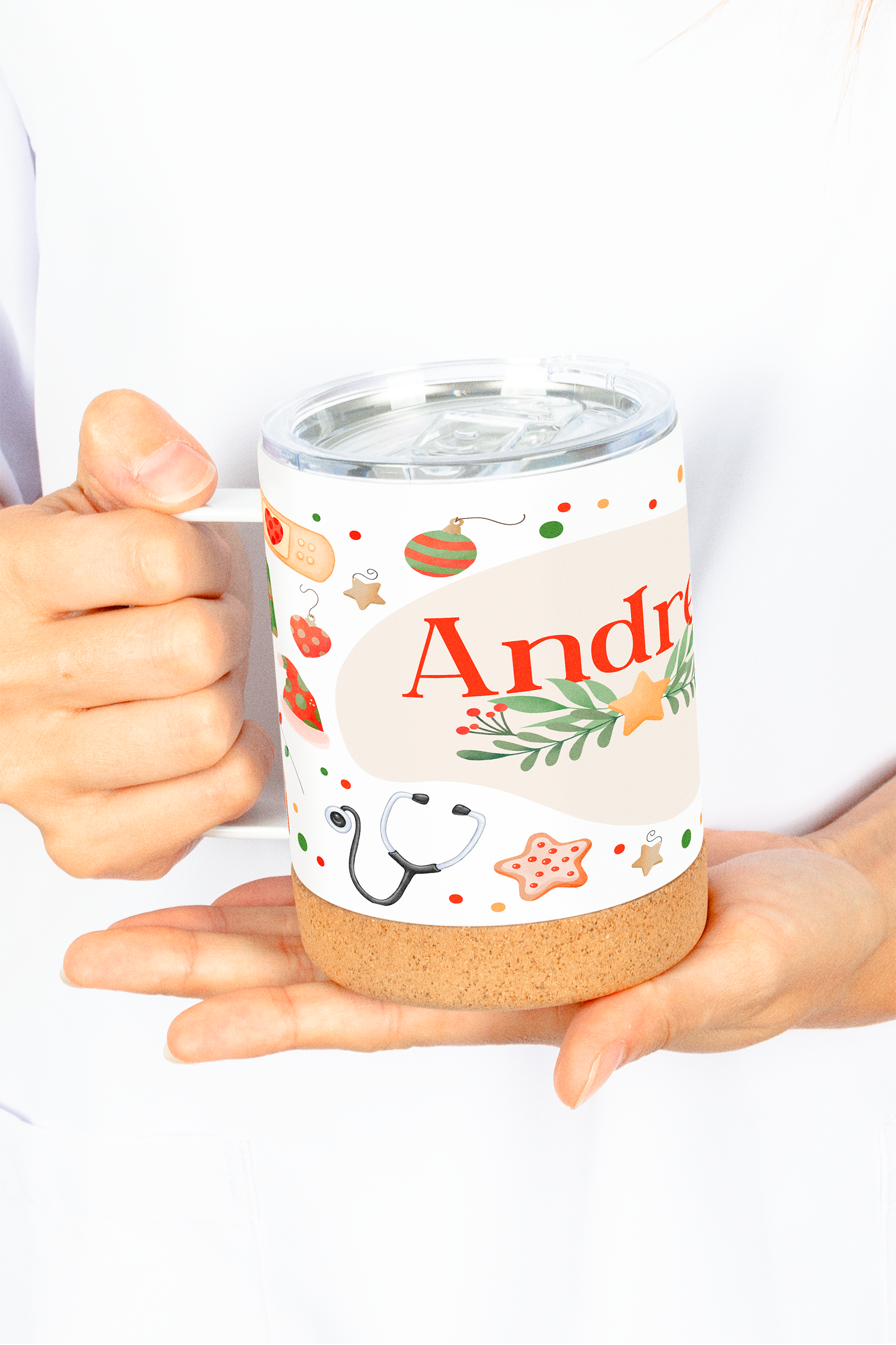 Christmas thermal mug with lid-4