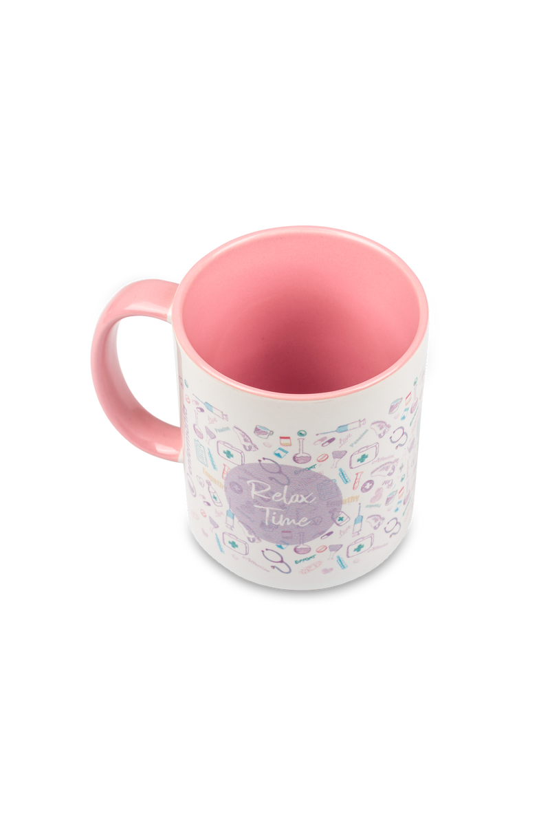Pink ceramic mug - Care Collection-zoom-