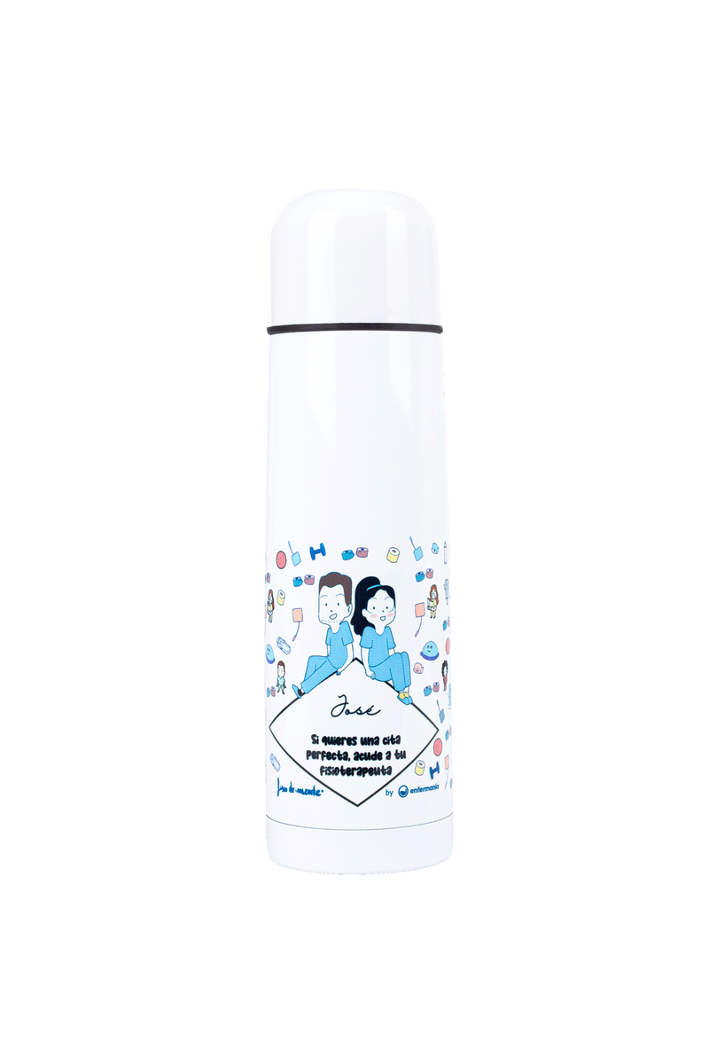 Stainless steel stamped thermos - See your physiotherapist-zoom-