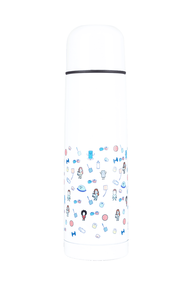 Stainless steel stamped thermos - See your physiotherapist-zoom-