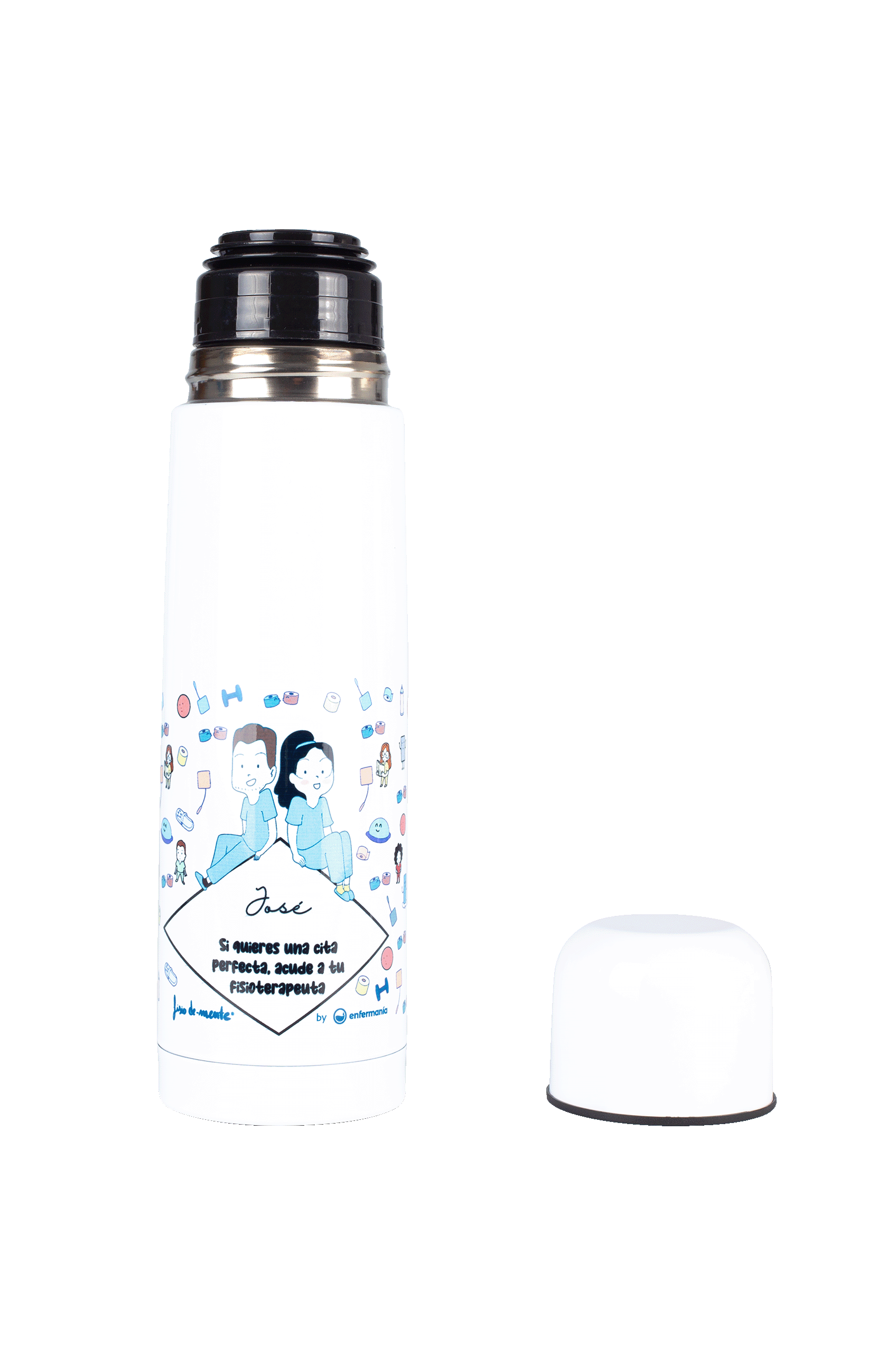 Stainless steel stamped thermos - See your physiotherapist-zoom-5