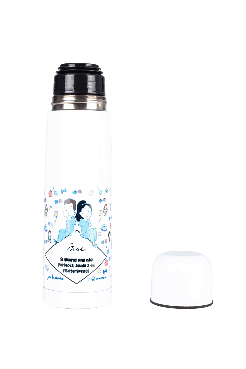 Stainless steel stamped thermos - See your physiotherapist-zoom-