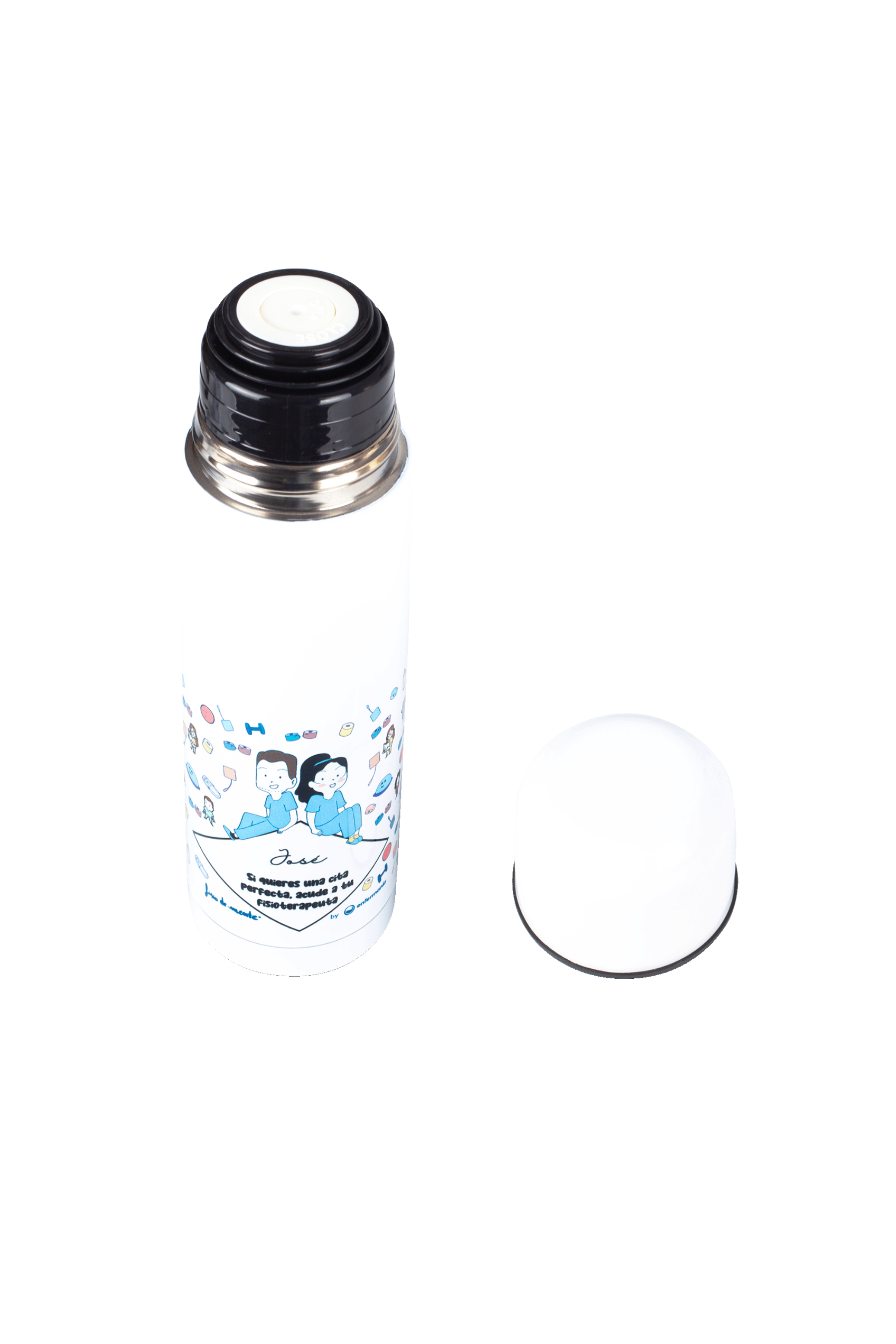 Stainless steel stamped thermos - See your physiotherapist-3
