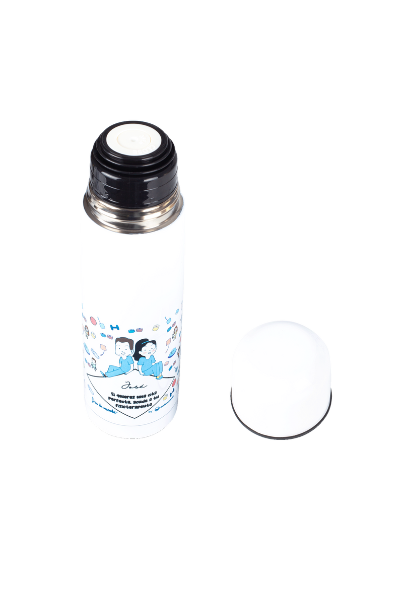 Stainless steel stamped thermos - See your physiotherapist-zoom-