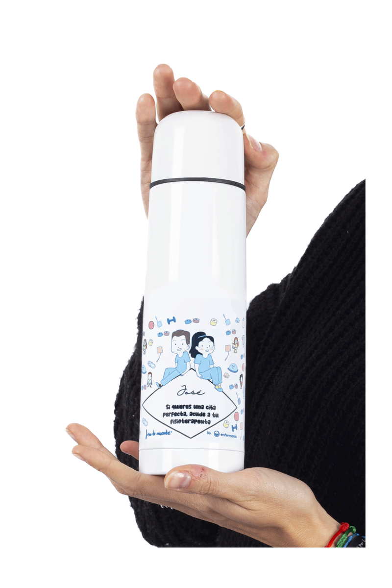 Stainless steel stamped thermos - See your physiotherapist-zoom-