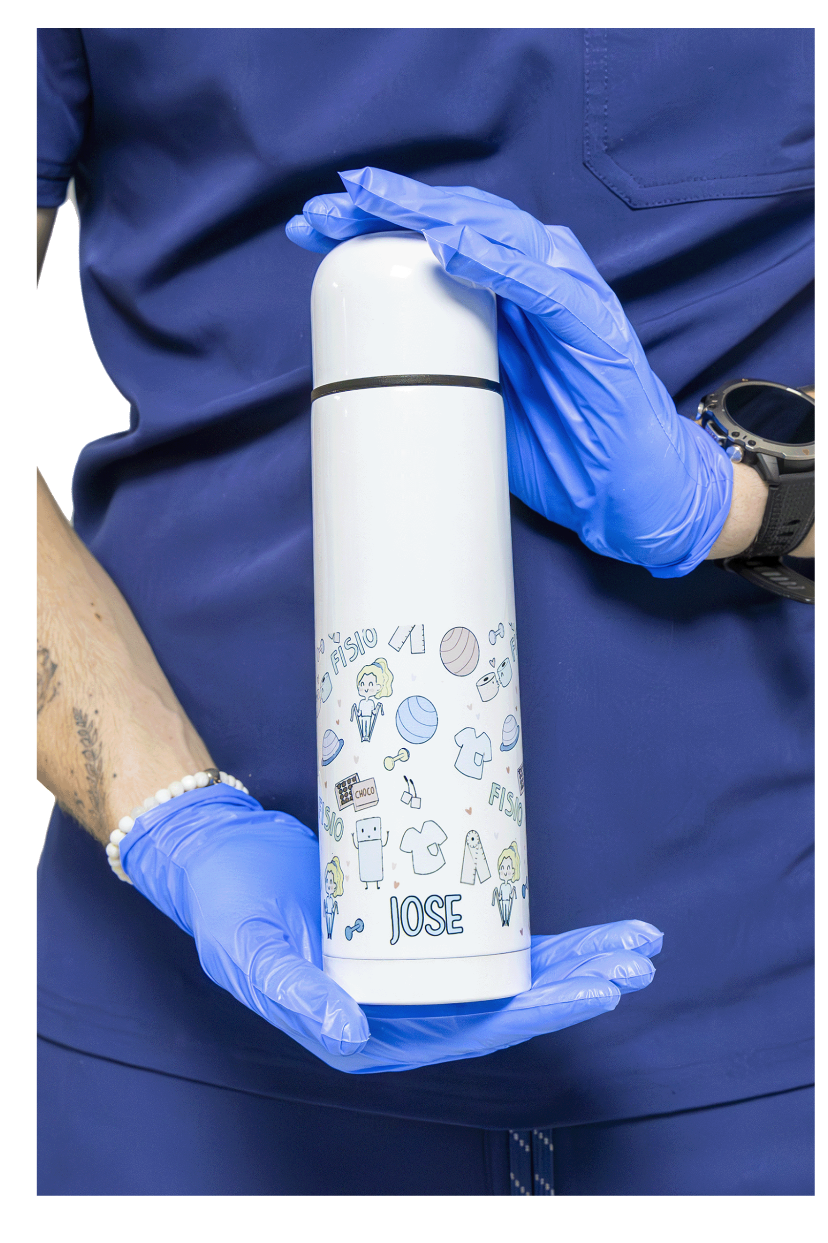 Printed thermos - Fisio pastel