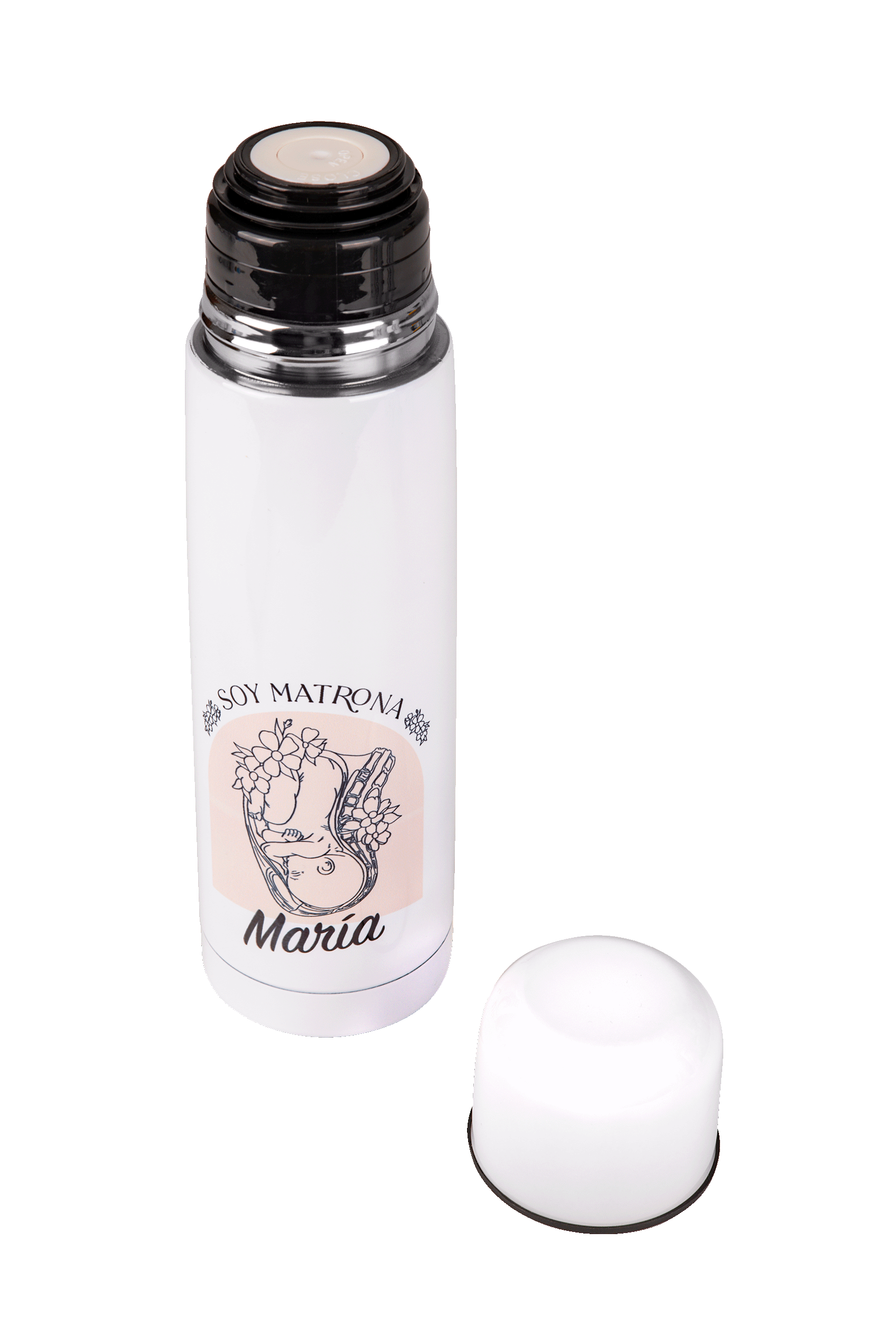Customizable printed thermos - I'm a midwife @elartedecuidar-5