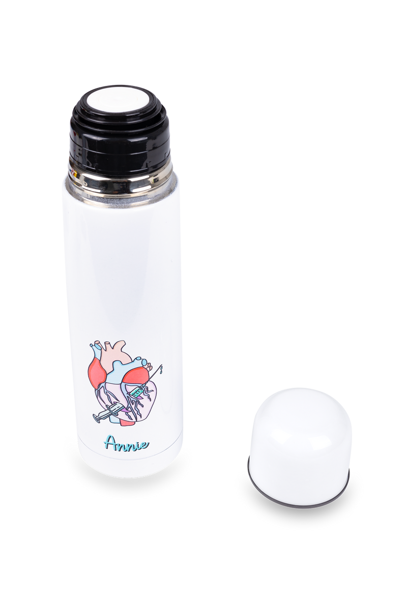 Customizable printed thermos - Rebelheart @anni.ghtingale-zoom-