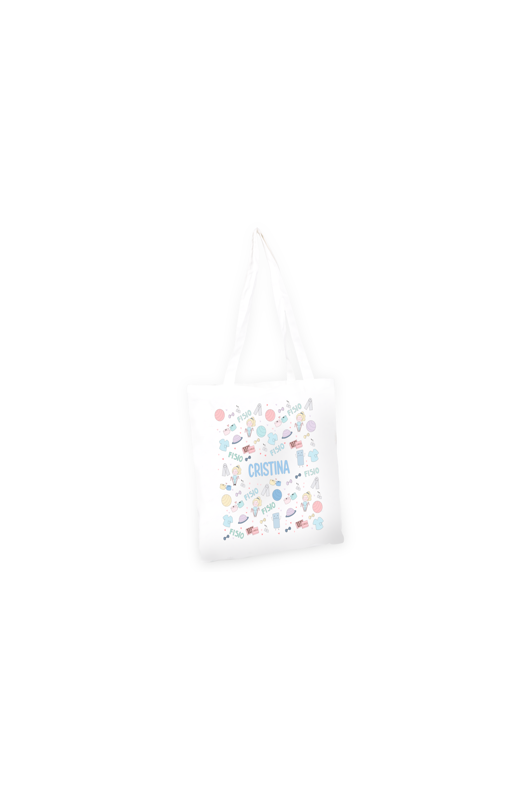 Customizable White Tote Bag – Fisio Pastel-3