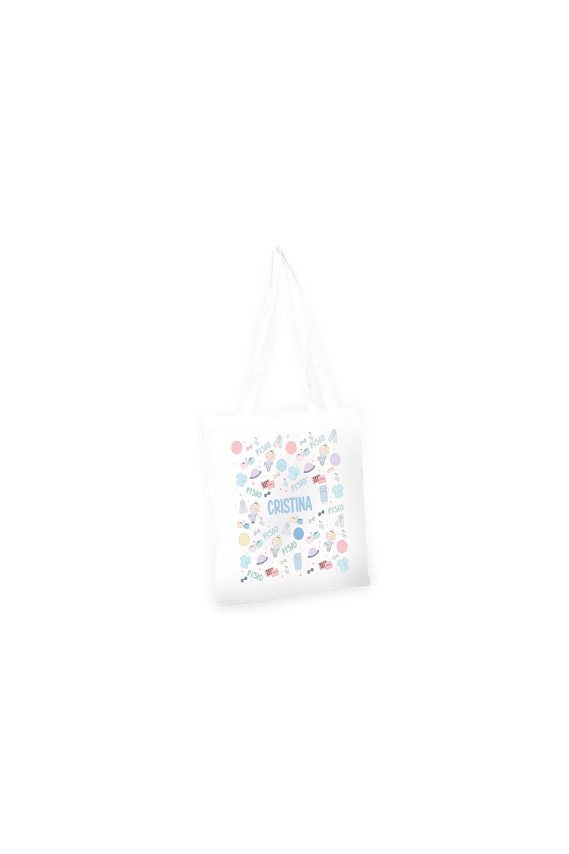 Customizable White Tote Bag – Fisio Pastel-zoom-