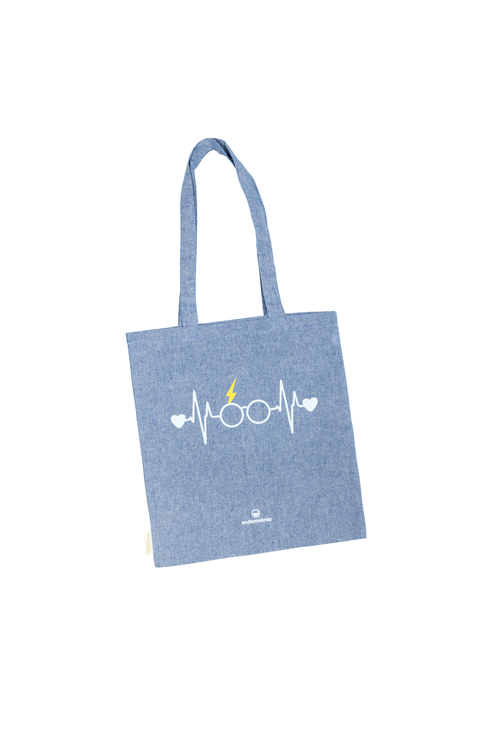 Mala Tote azul bicolor - estampado