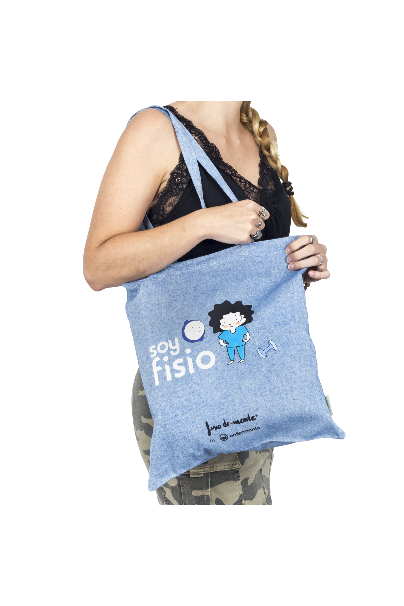 Blue Tote Bag for Physiotherapists – Colab physiode_mente
