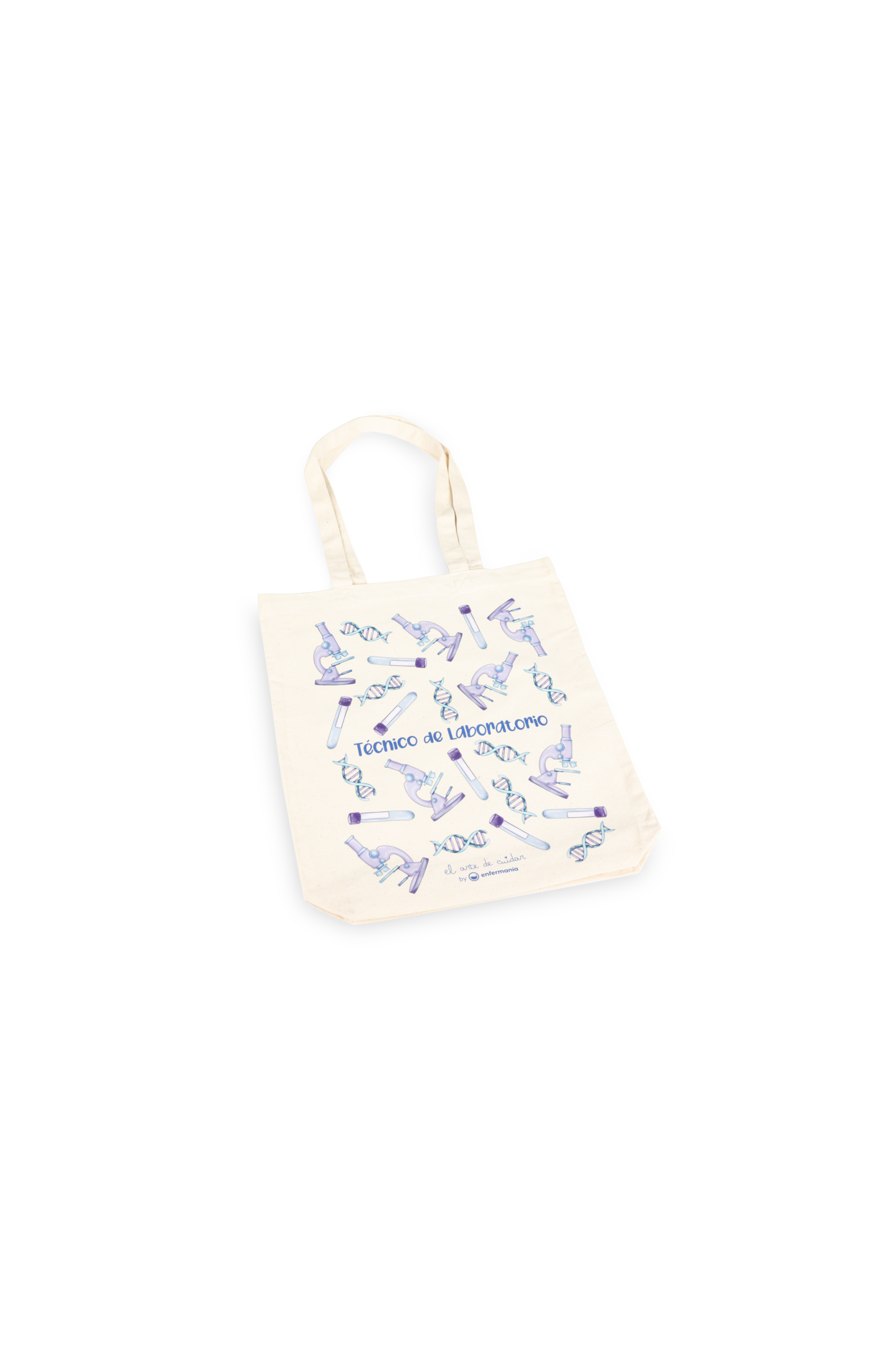 Natural cotton tote bag - Lab technician @elartedecuidar-zoom-3