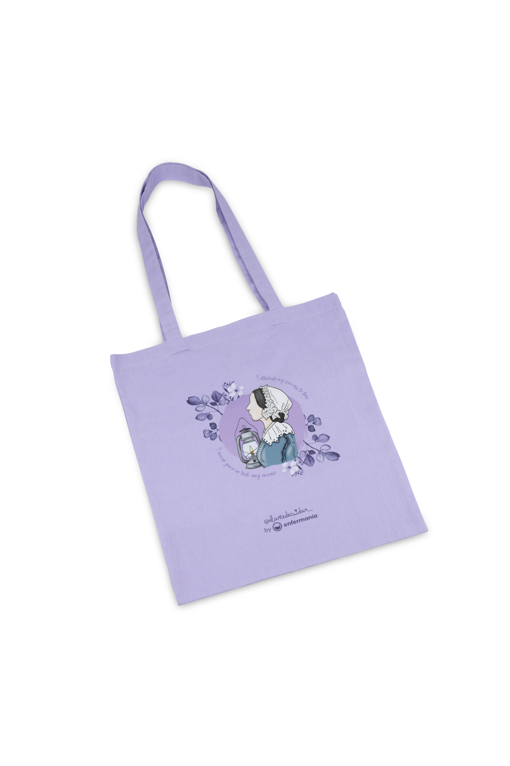 Florence Nightingale Lavender Tote Bag @elartedecuidar – Nursing Edition-1