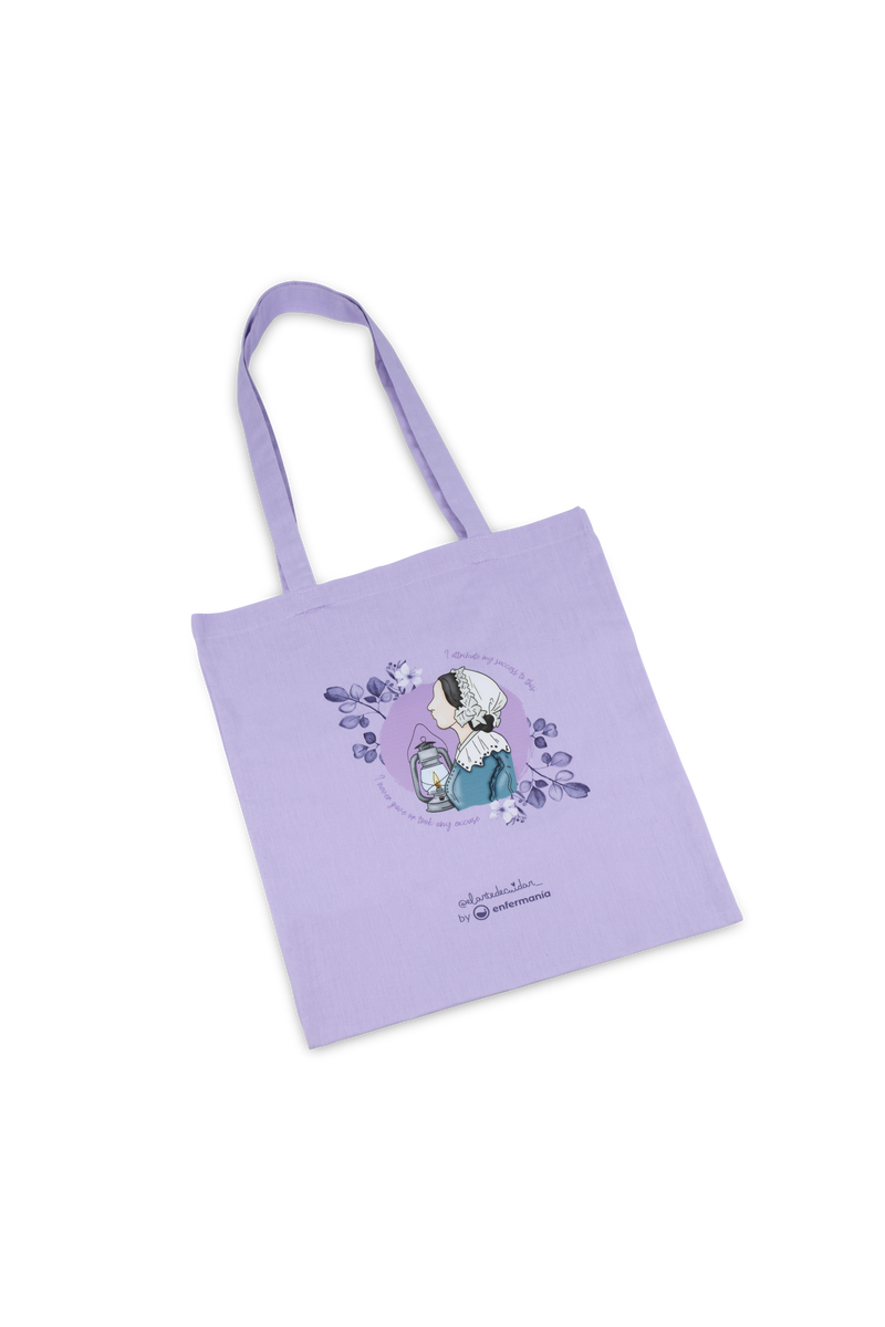 Florence Nightingale Lavender Tote Bag @elartedecuidar – Nursing Edition-zoom-