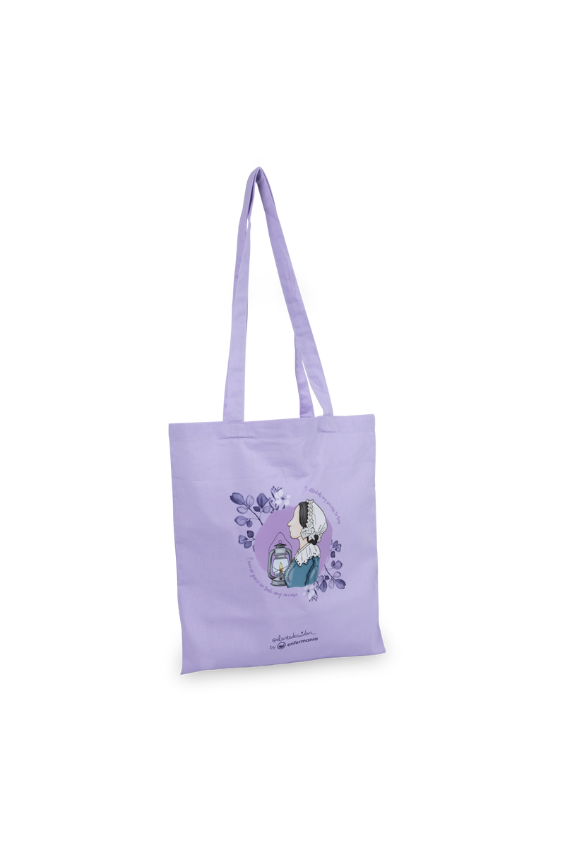 Florence Nightingale Lavender Tote Bag @elartedecuidar – Nursing Edition-zoom-