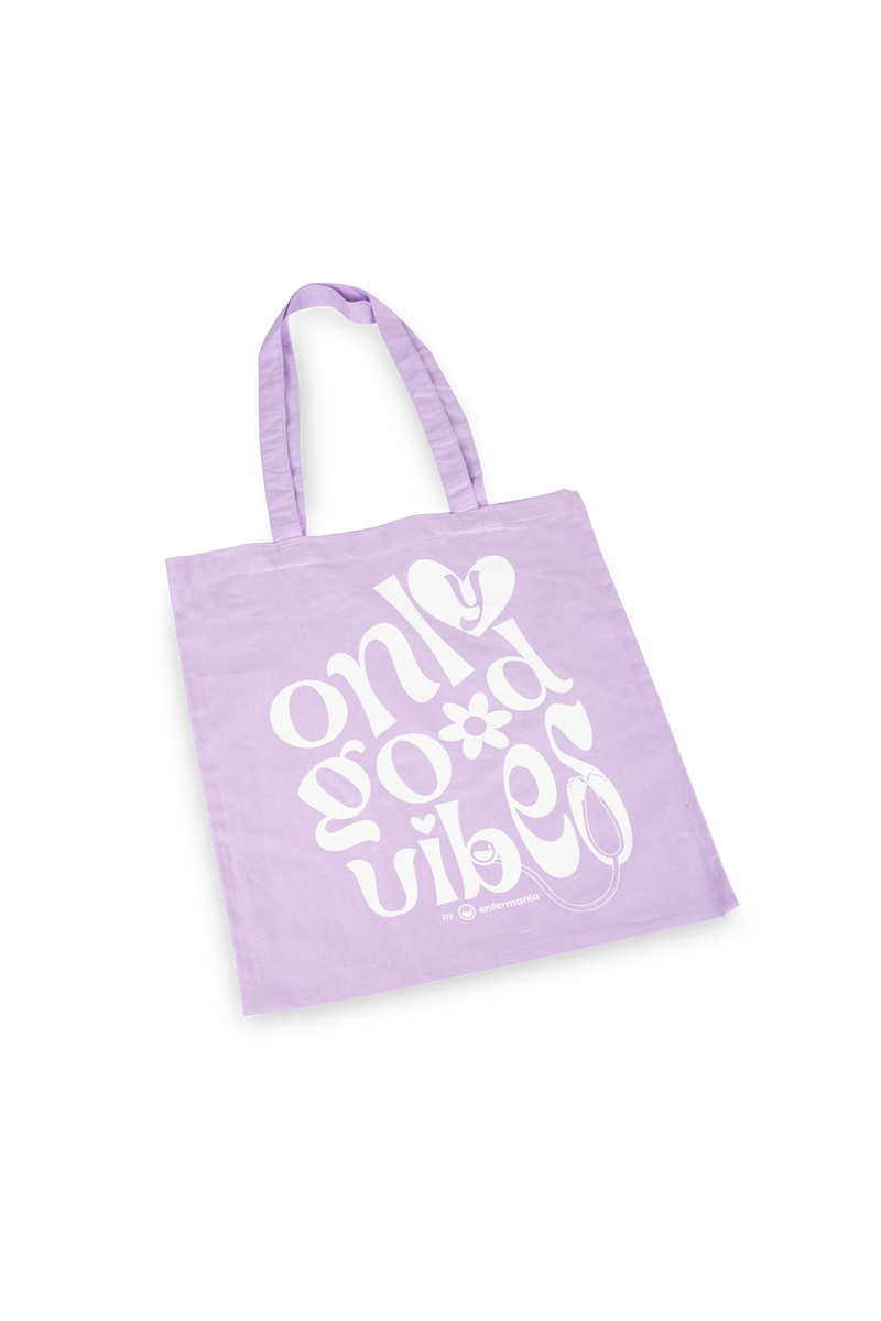 Good Vibes Lavender Tote Bag -zoom-