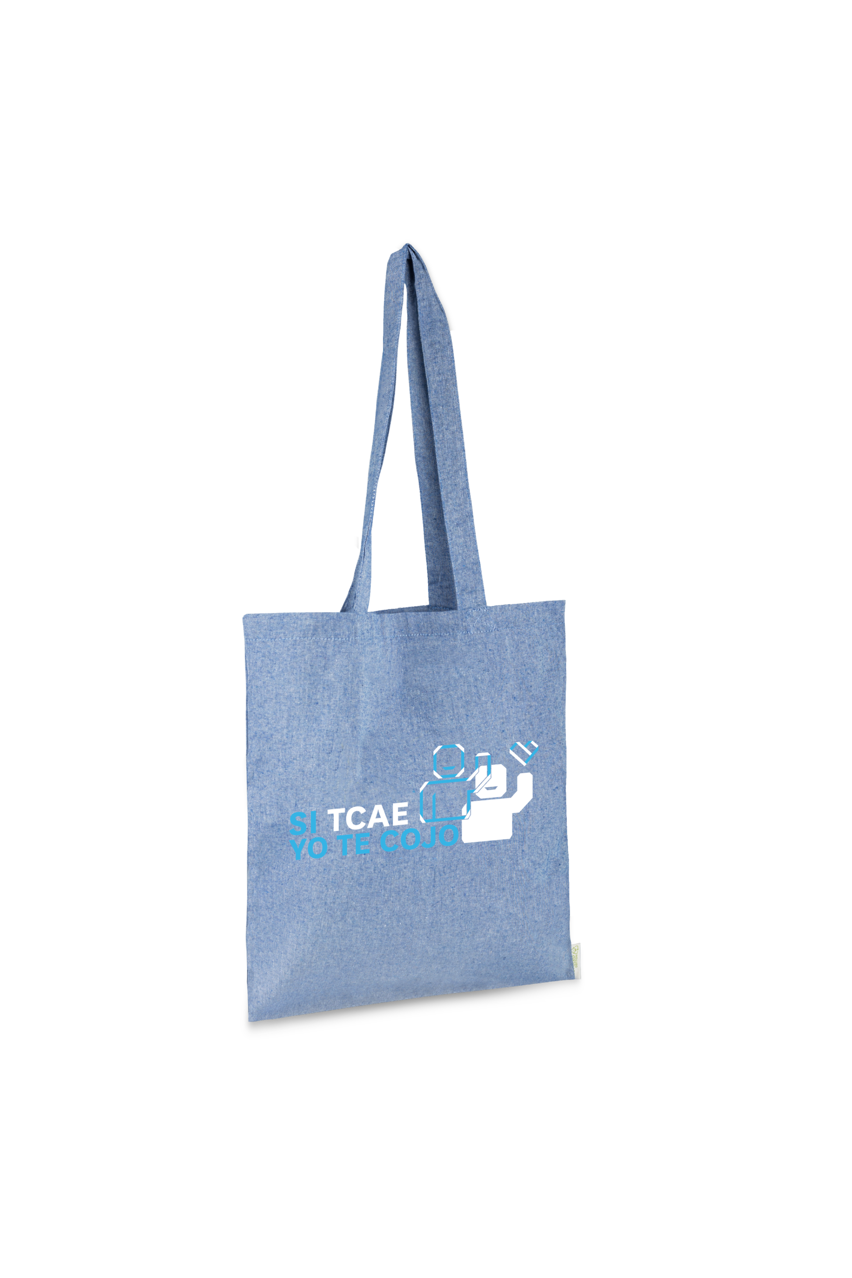 Two-tone blue tote bag – Salusplay Edition -3