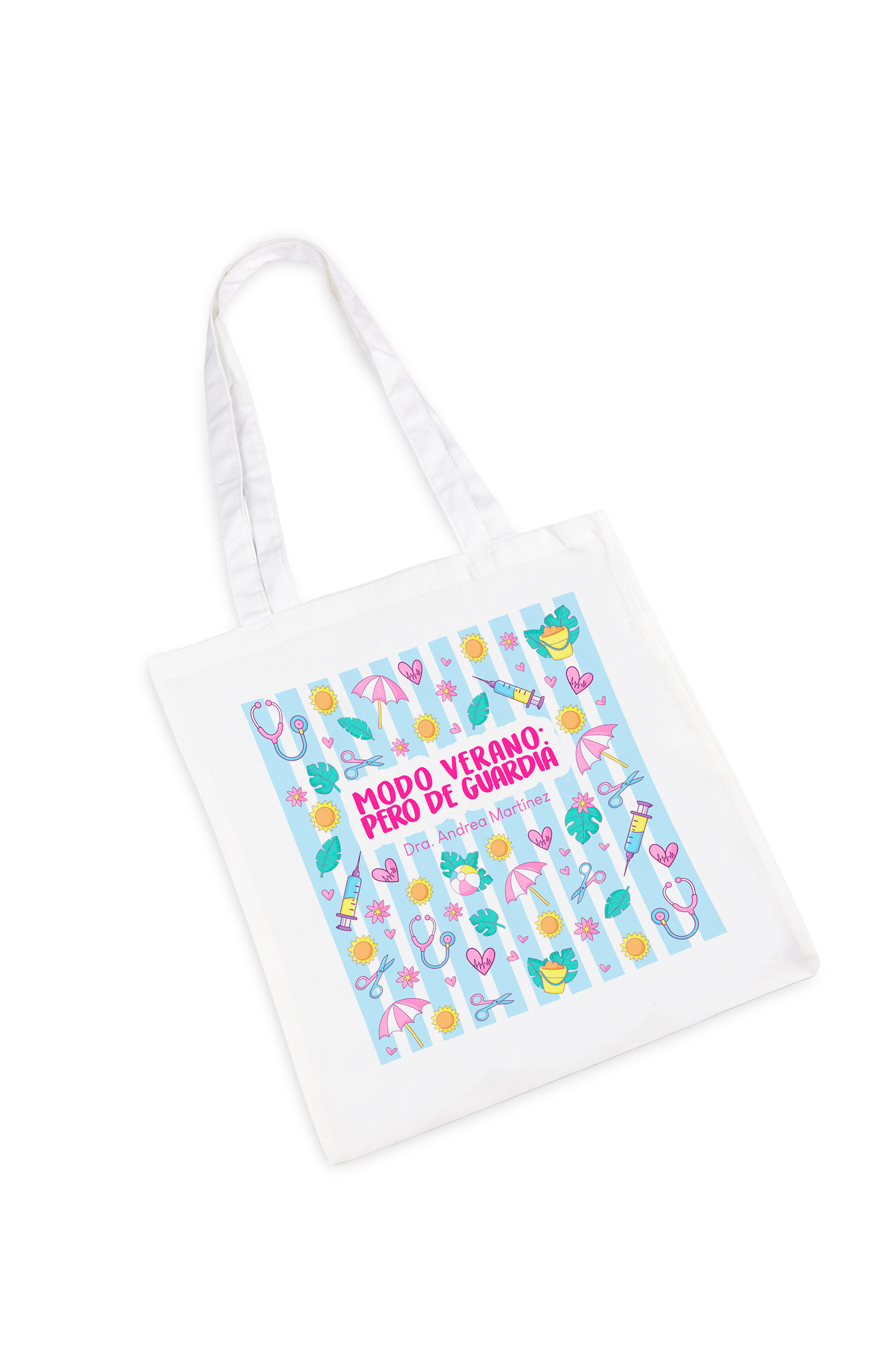 Bolsa tote blanca personalizable Colección Verano Enfermanía