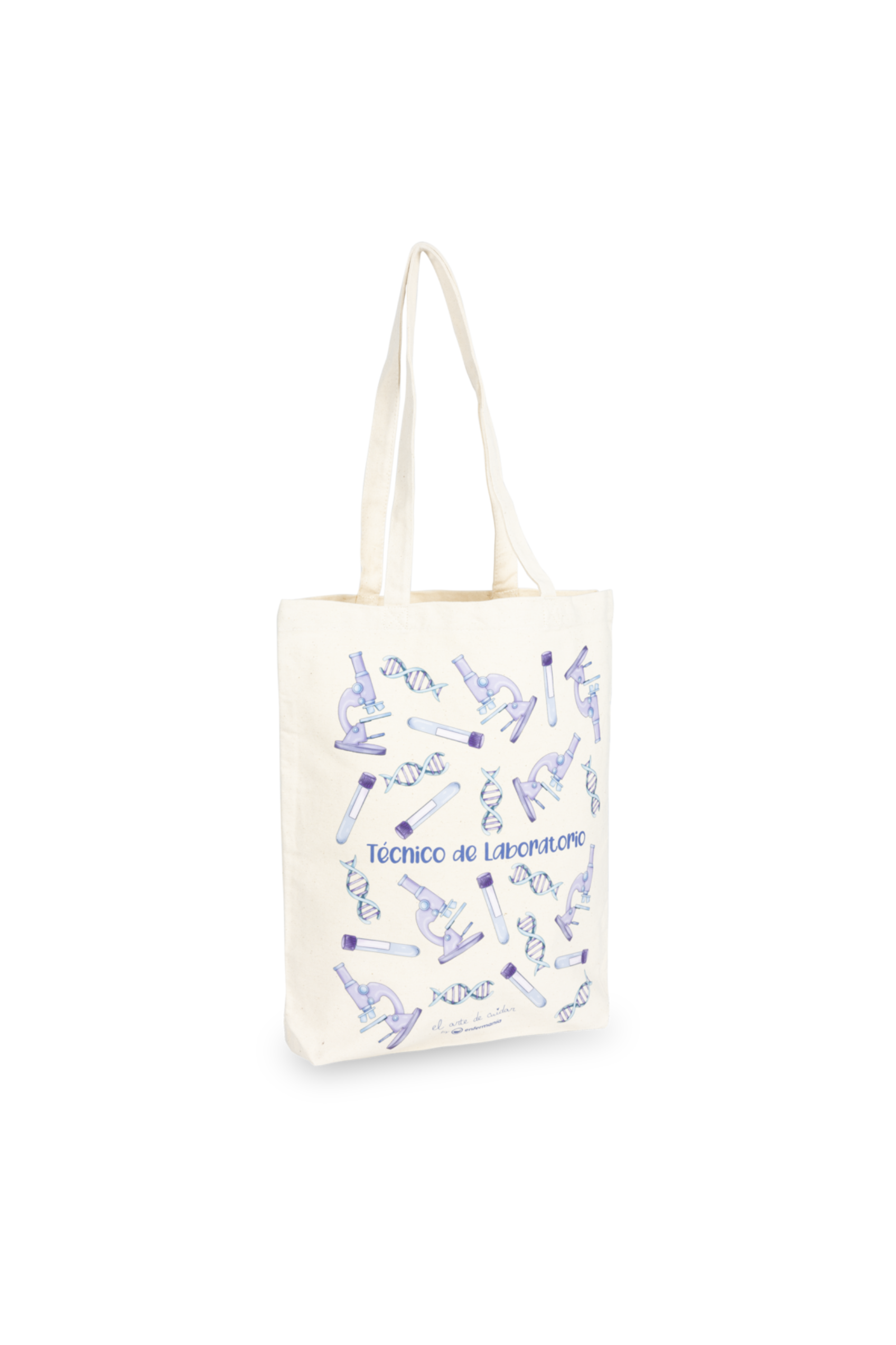 Natural cotton tote bag - Lab technician @elartedecuidar