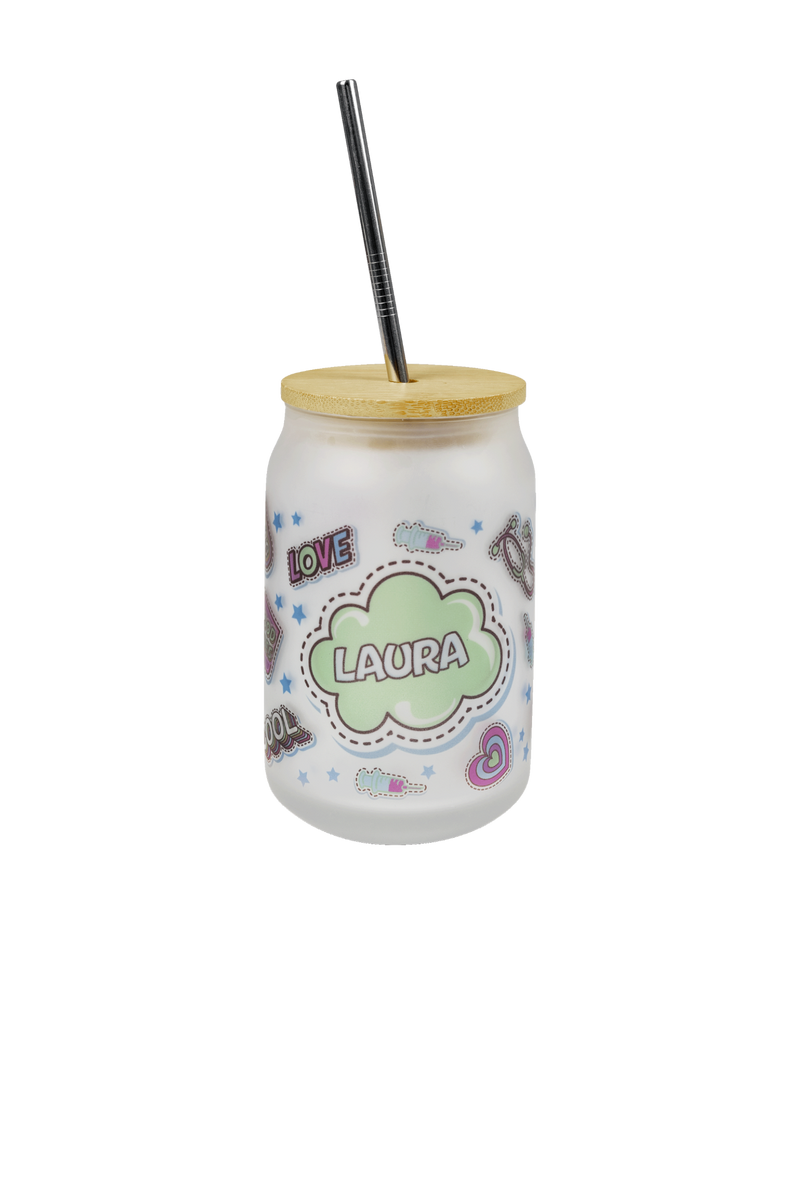 Copo Personalizável Com Tampa e Palhinha – Stickers Collection-zoom-