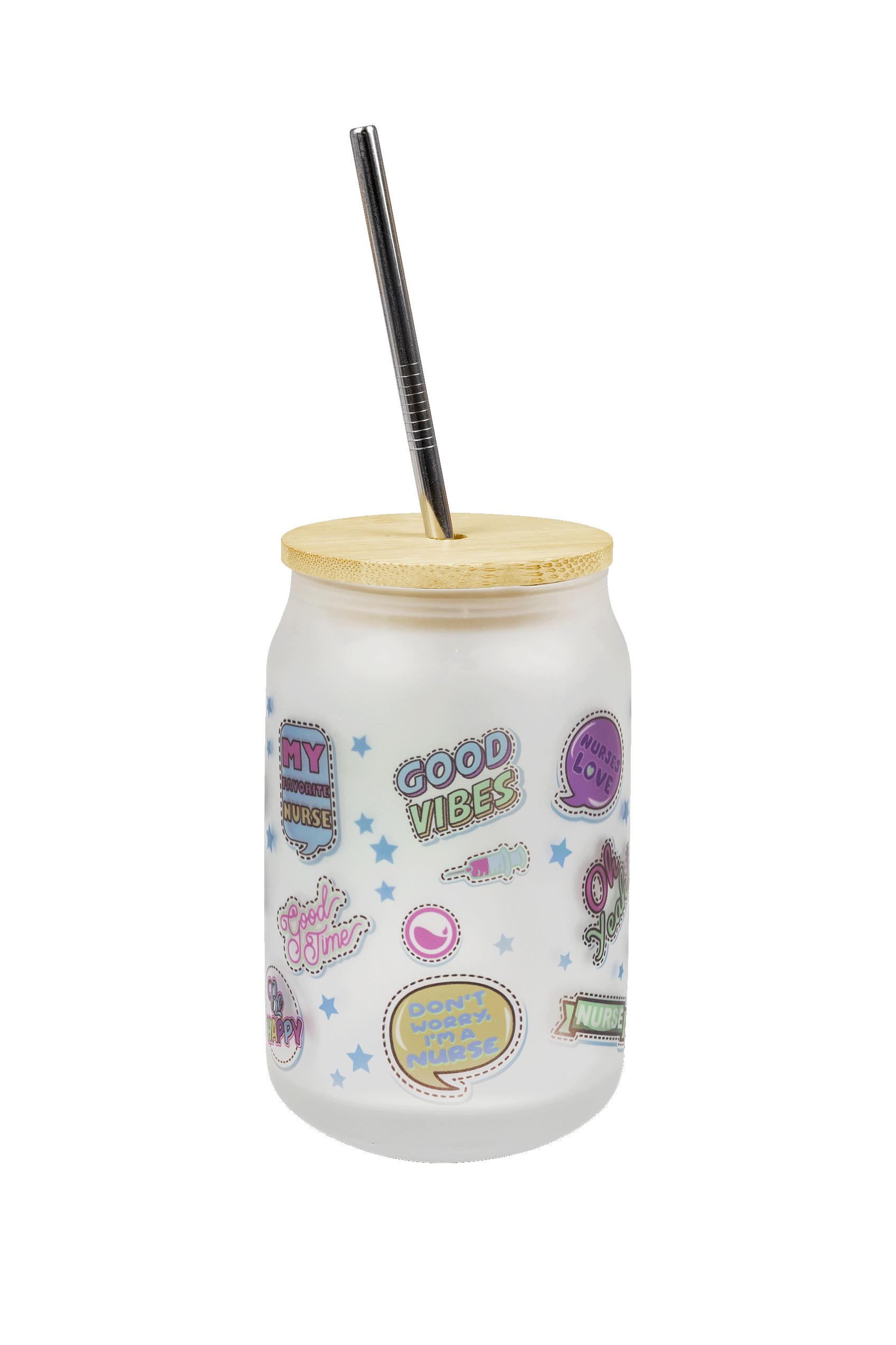 Customizable Cup with Lid and Straw – Stickers Collection-zoom-2