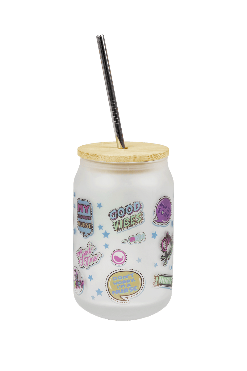 Customizable Cup with Lid and Straw – Stickers Collection-zoom-