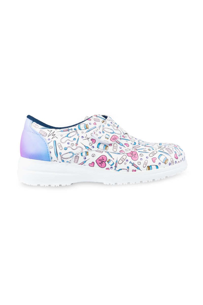 Vegan leather shoe with velcro closure - Colorful Collection-zoom-