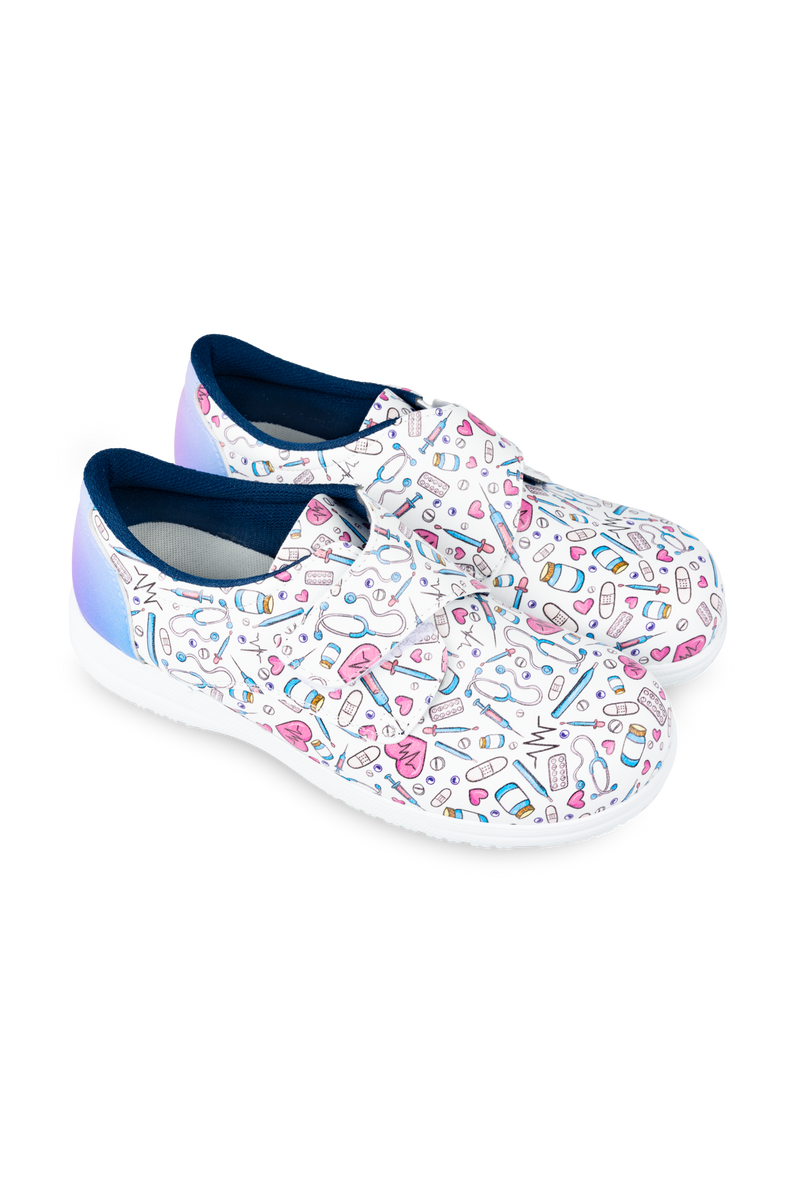 Vegan leather shoe with velcro closure - Colorful Collection-zoom-