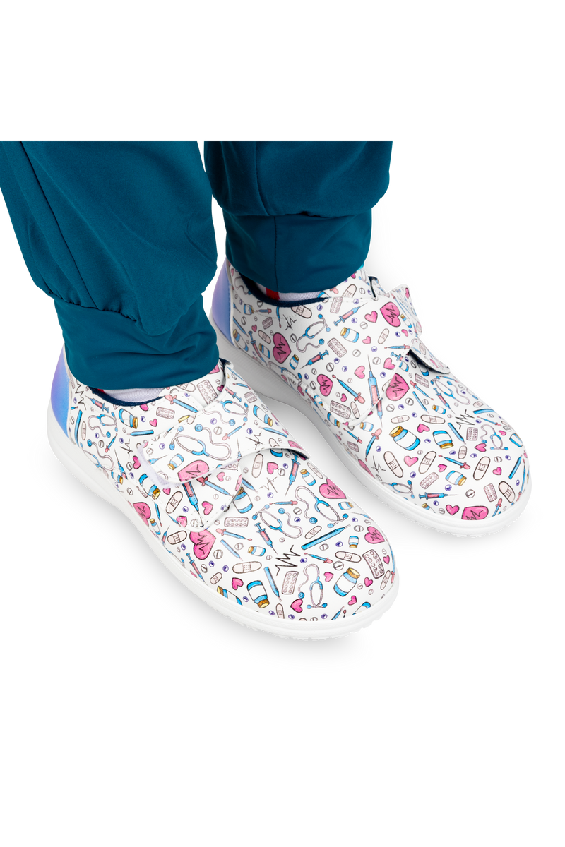 Vegan leather shoe with velcro closure - Colorful Collection-zoom-