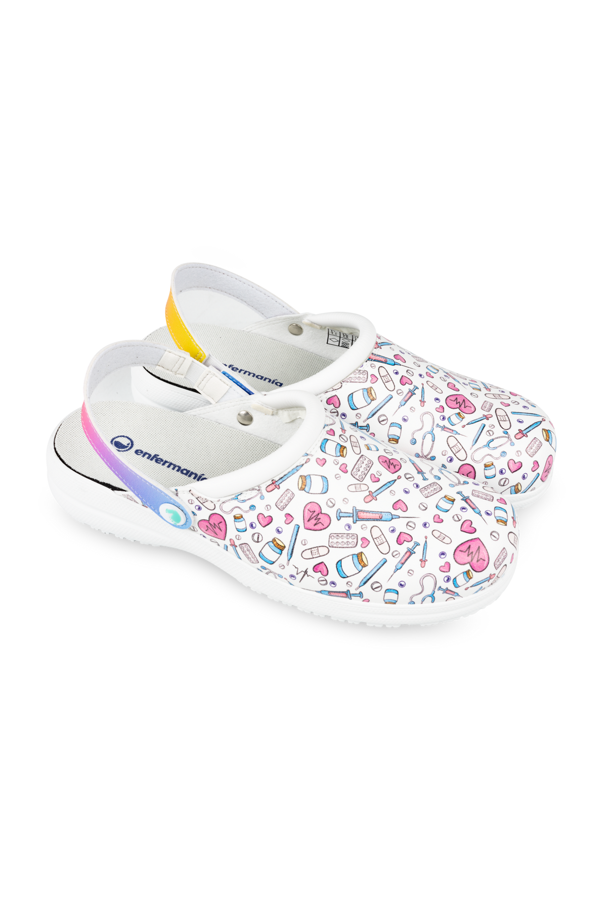 Tamanco sanitário em pele vegan - Colorful