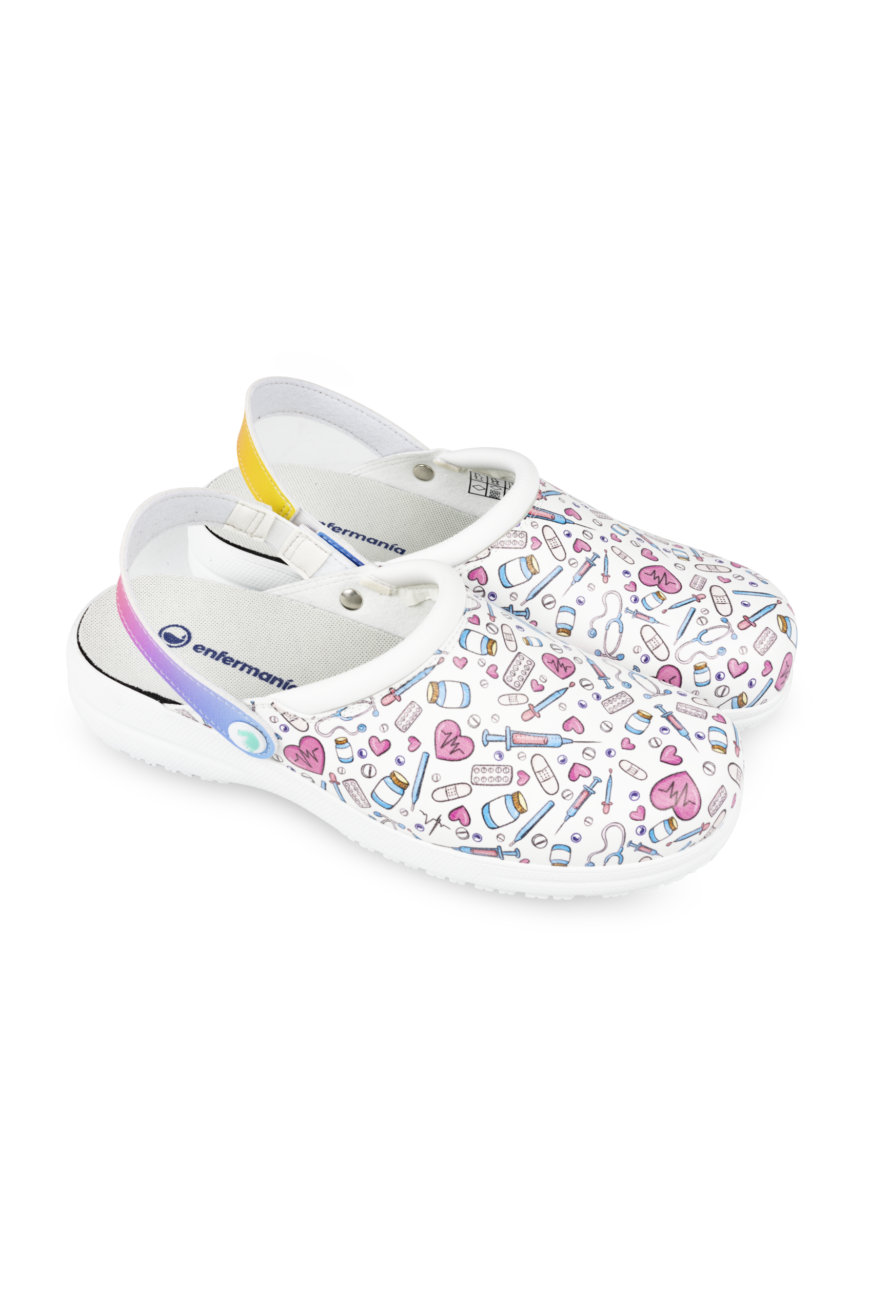 Vegan leather medical clog - Colorful