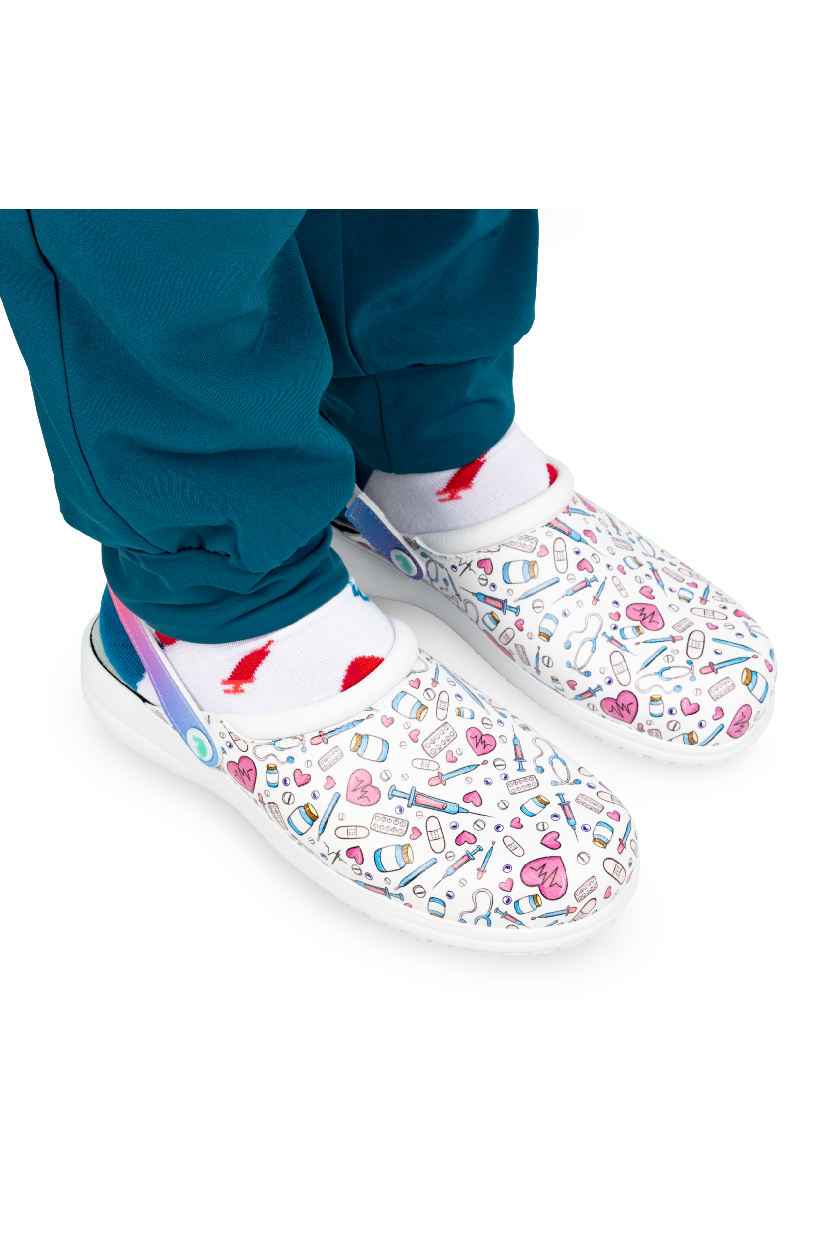 Tamanco sanitário em pele vegan - Colorful-zoom-3