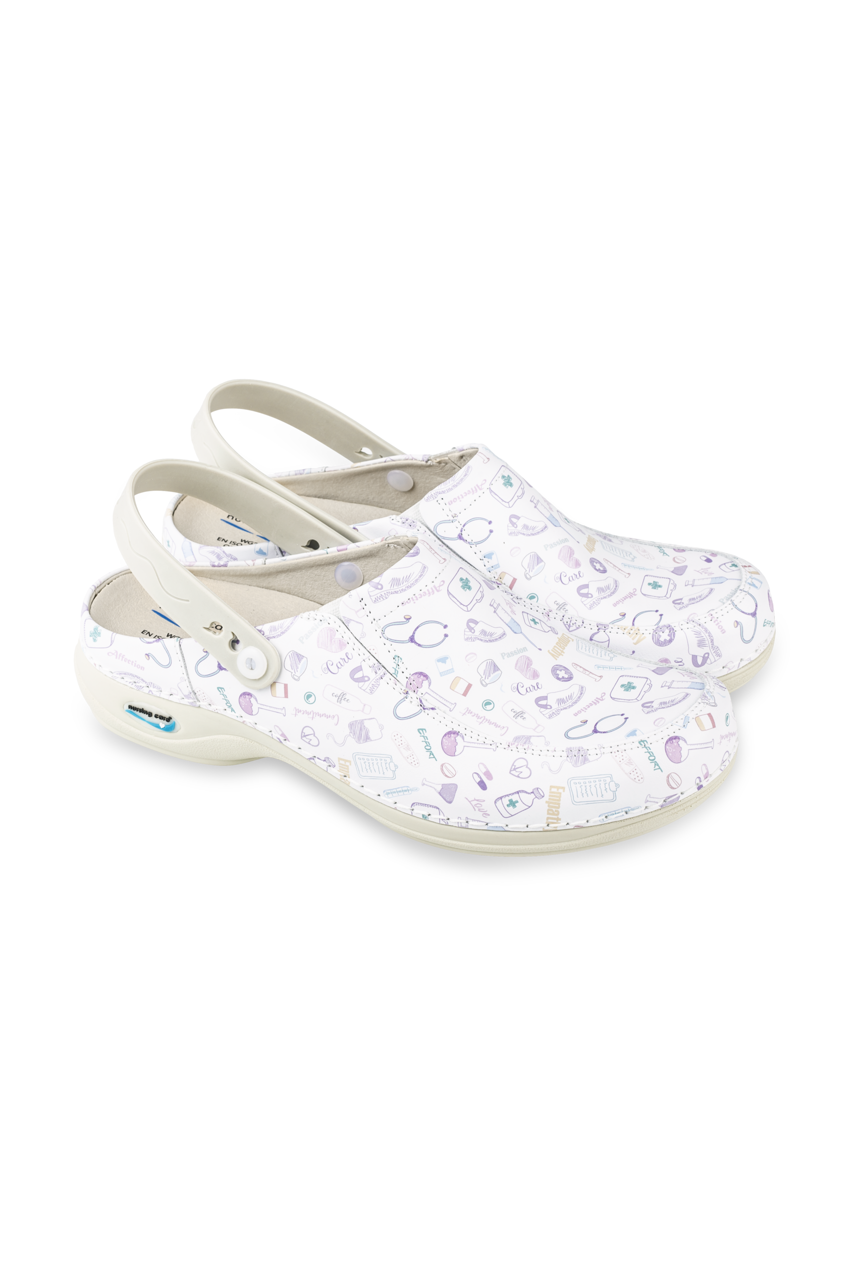 Leather printed sanitary clog - Care Collection-zoom-1